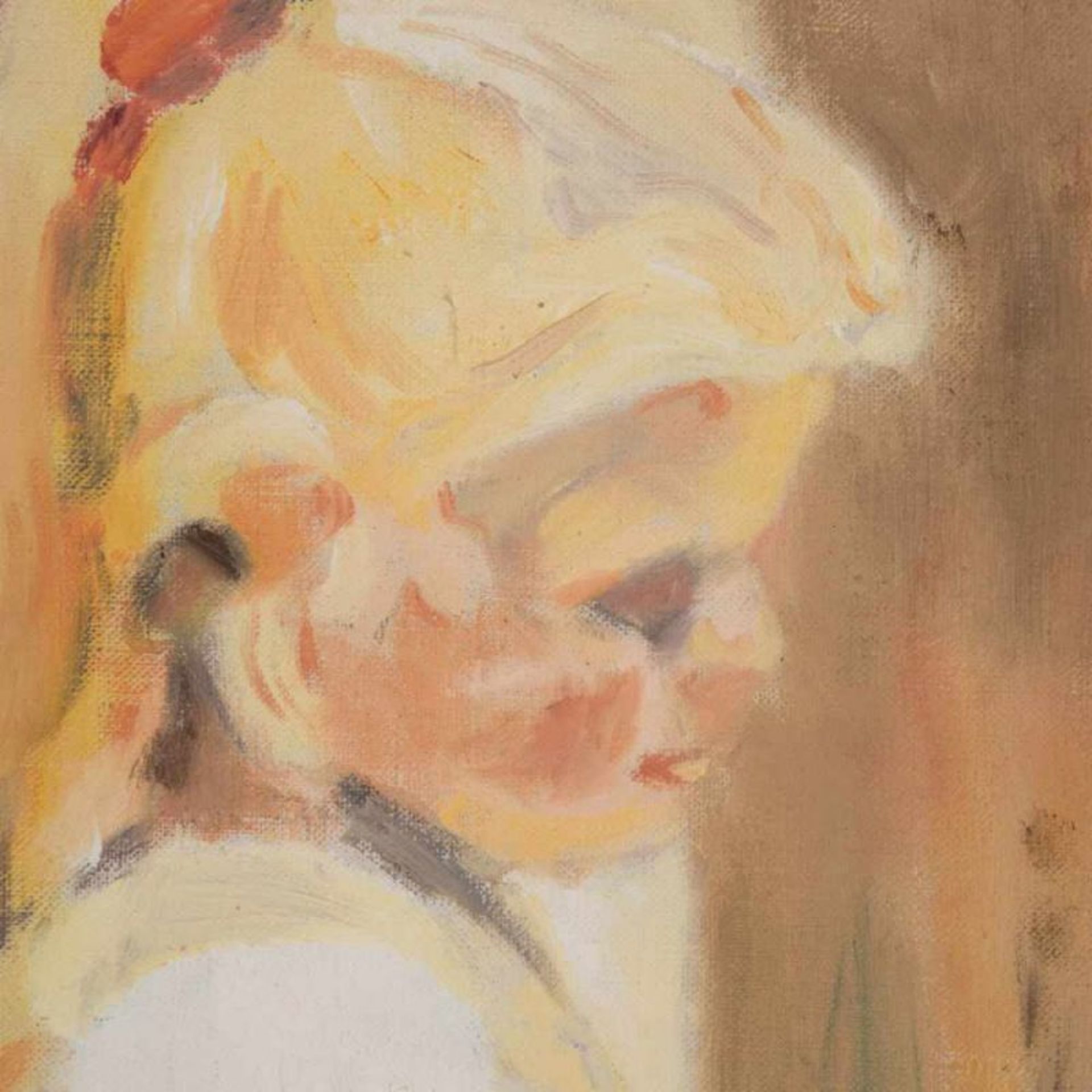 "Junges Mädchen" - Gemälde, Öl auf Leinwand, Kopie nach Olga von Boznanska (Krakau 1865 - 1940 - Bild 2 aus 7