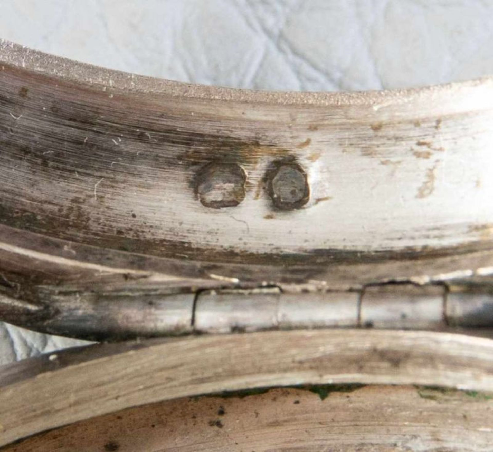 Antike, englische Spindeltaschenuhr, Gehäusedurchmesser ca. 52 mm, Gehäuse & Übergehäuse in 925er - Bild 7 aus 10