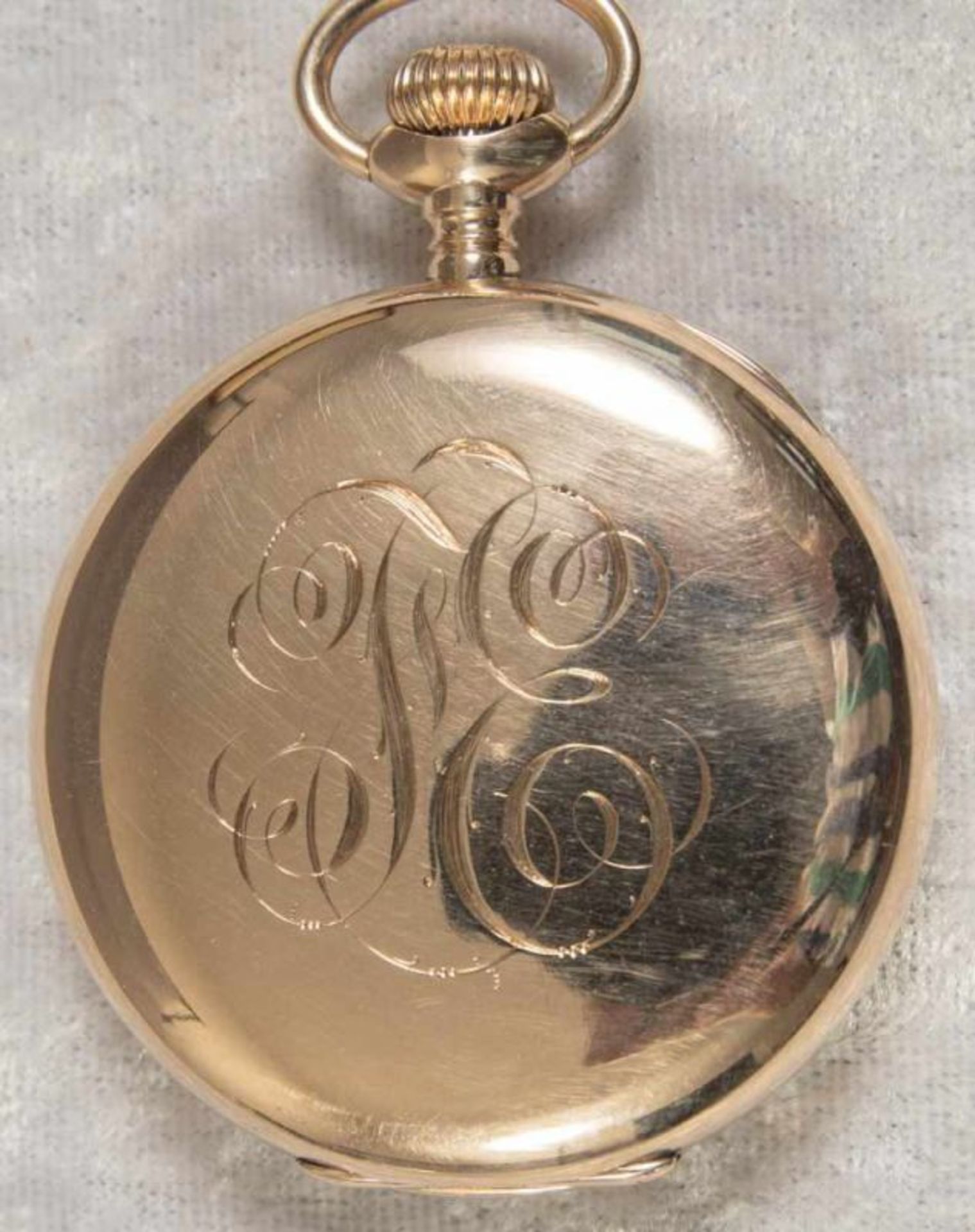 "WALTHAM", 585er Gelbgold Halbsavonette Herrentaschenuhr, Werksno. 7596706, Gehäuseno. 47644. - Bild 8 aus 8