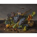 WEGMAYR, SEBASTIAN 1776 Wien - 1857 ebenda Früchtestillleben mit Vogelnest und Insekten Vor