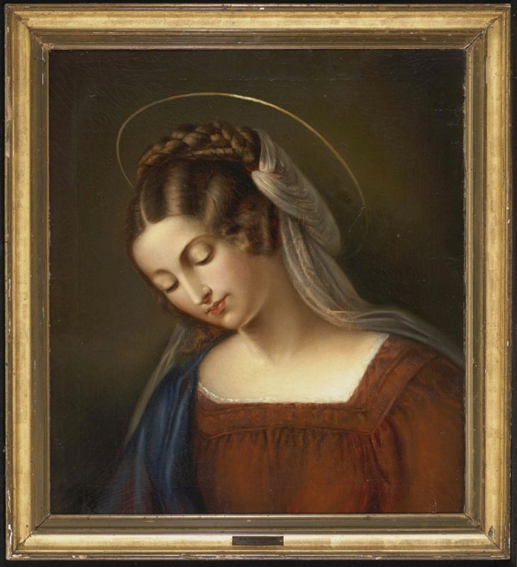 ELLENRIEDER, MARIA (ANNA M.) 1791 Konstanz - 1863 ebenda, zugeschrieben Madonna Öl auf Lwd. 64 x - Image 2 of 2