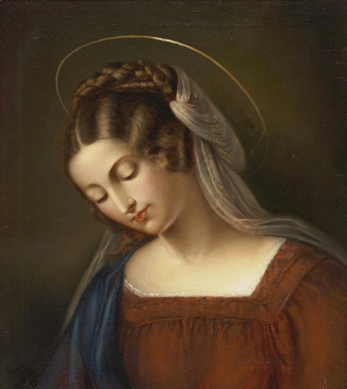 ELLENRIEDER, MARIA (ANNA M.) 1791 Konstanz - 1863 ebenda, zugeschrieben Madonna Öl auf Lwd. 64 x
