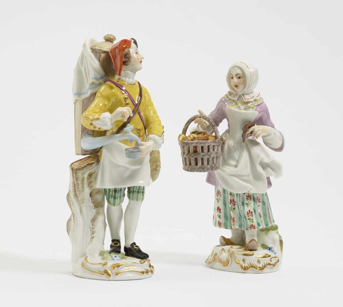 ZWEI FIGUREN AUS DER SERIE "CRIS DE PARIS" Meissen, nach Modell von J. J. Kändler und P. Reinicke