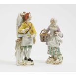 ZWEI FIGUREN AUS DER SERIE "CRIS DE PARIS" Meissen, nach Modell von J. J. Kändler und P. Reinicke