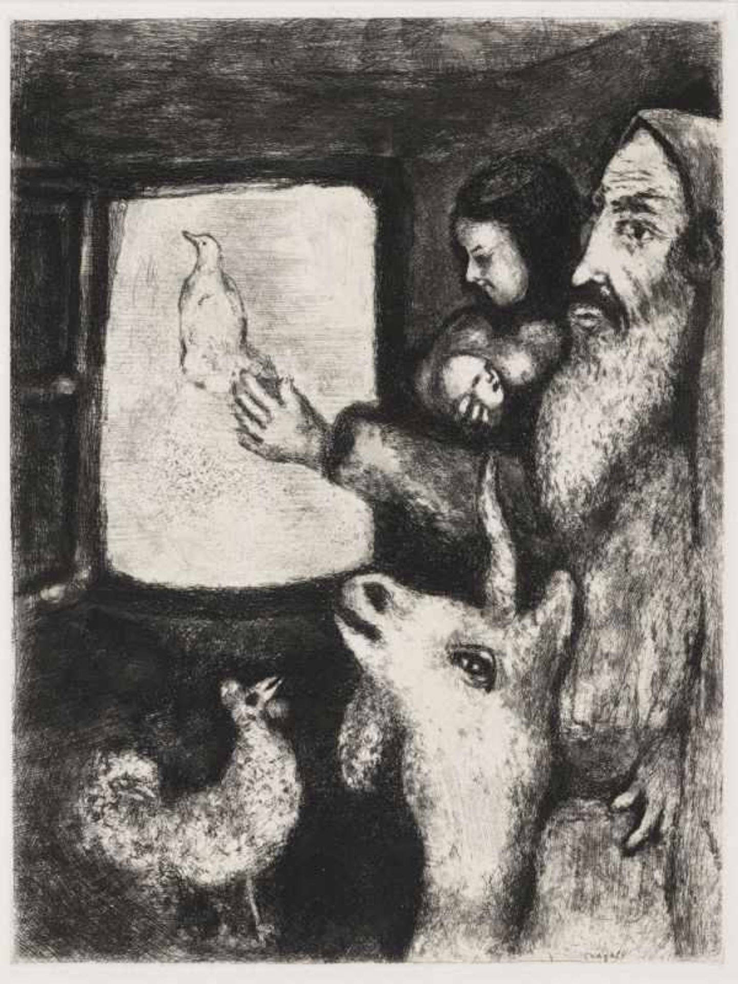 Chagall, Marc 1887 Witebsk - 1985 St. Paul de Vence Bible. 1956 Tériade Editeur, Paris. 2 Bände - Bild 13 aus 16
