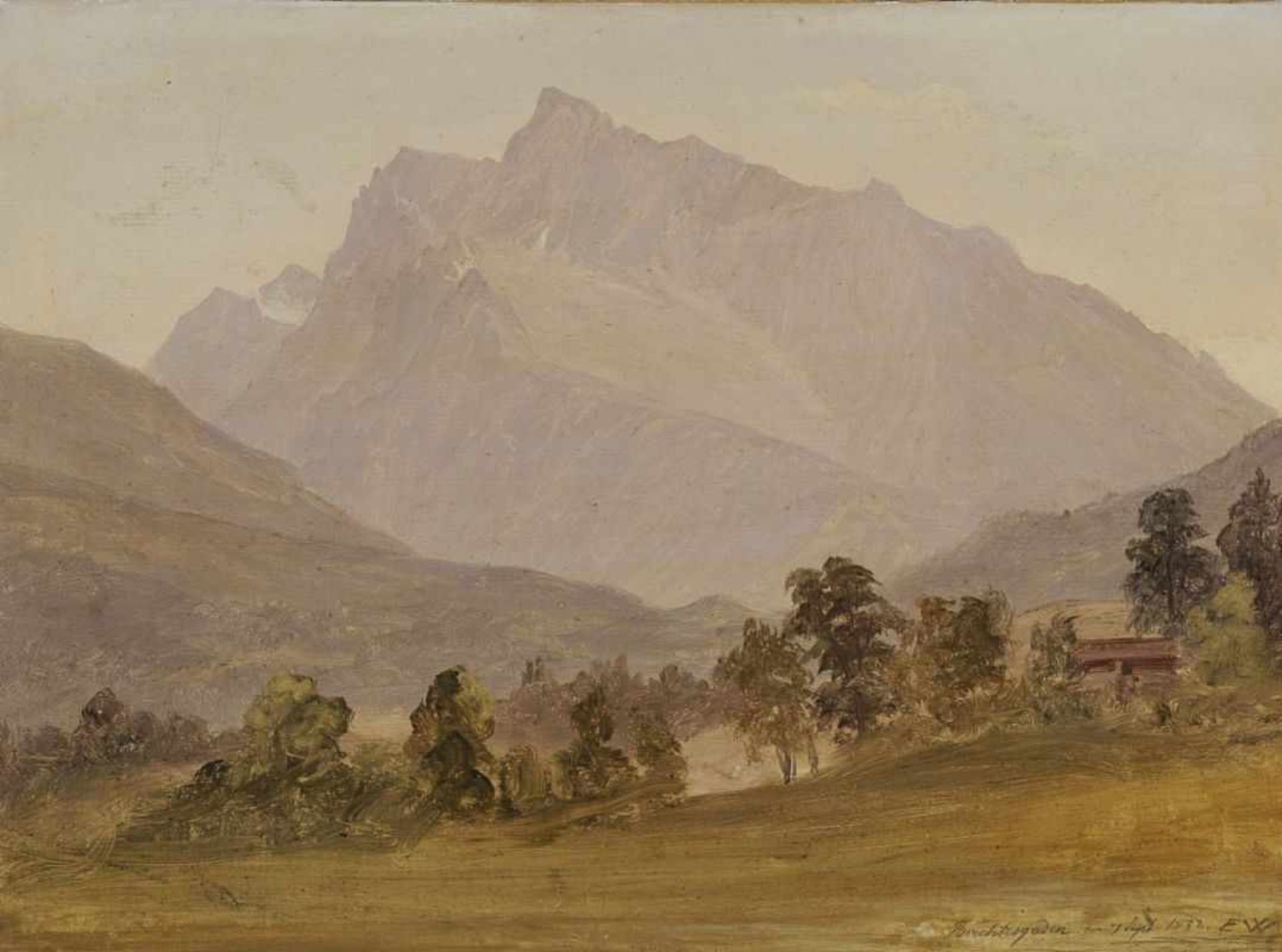Willers, Ernst 1803 Oldenburg - 1880 München Gebirgslandschaften Zwei Gemälde. R. u. monogrammiert - Bild 2 aus 2