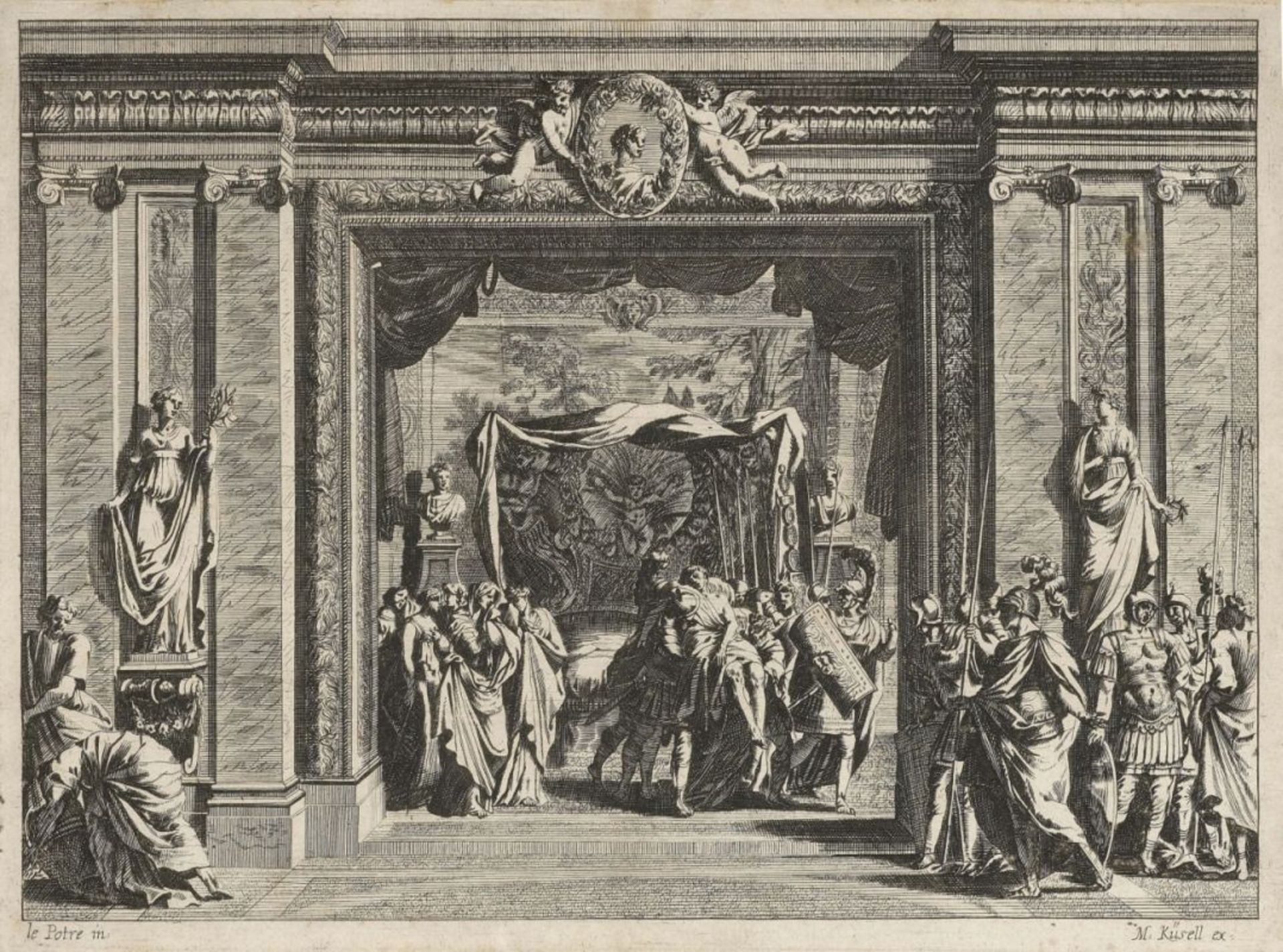 Küsel, M. (wohl Melchior Küsel, 1626 Augsburg - 1684 ebenda), u. a. Gefangennahme Christi -