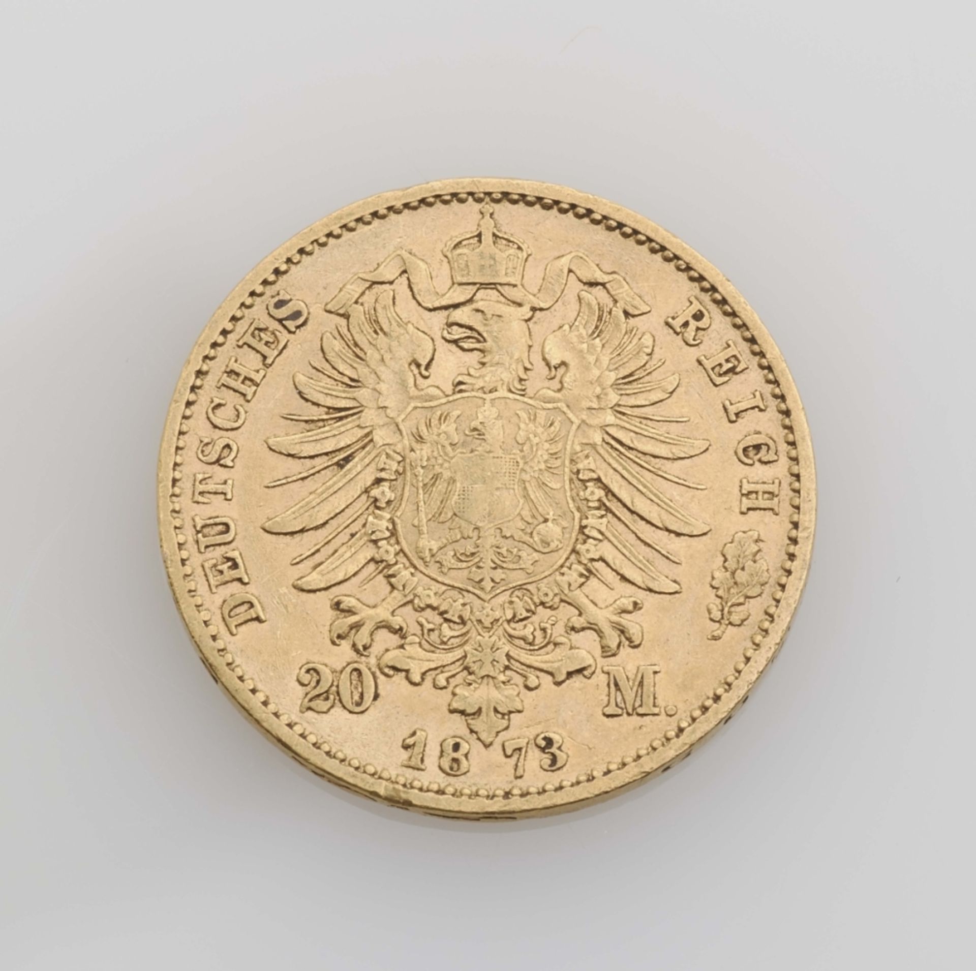 Münze. Königreich Bayern. Ludwig II. (1864-1886). 20 Mark 1873. D. Münzstätte München. Sehr schöne - Bild 2 aus 2