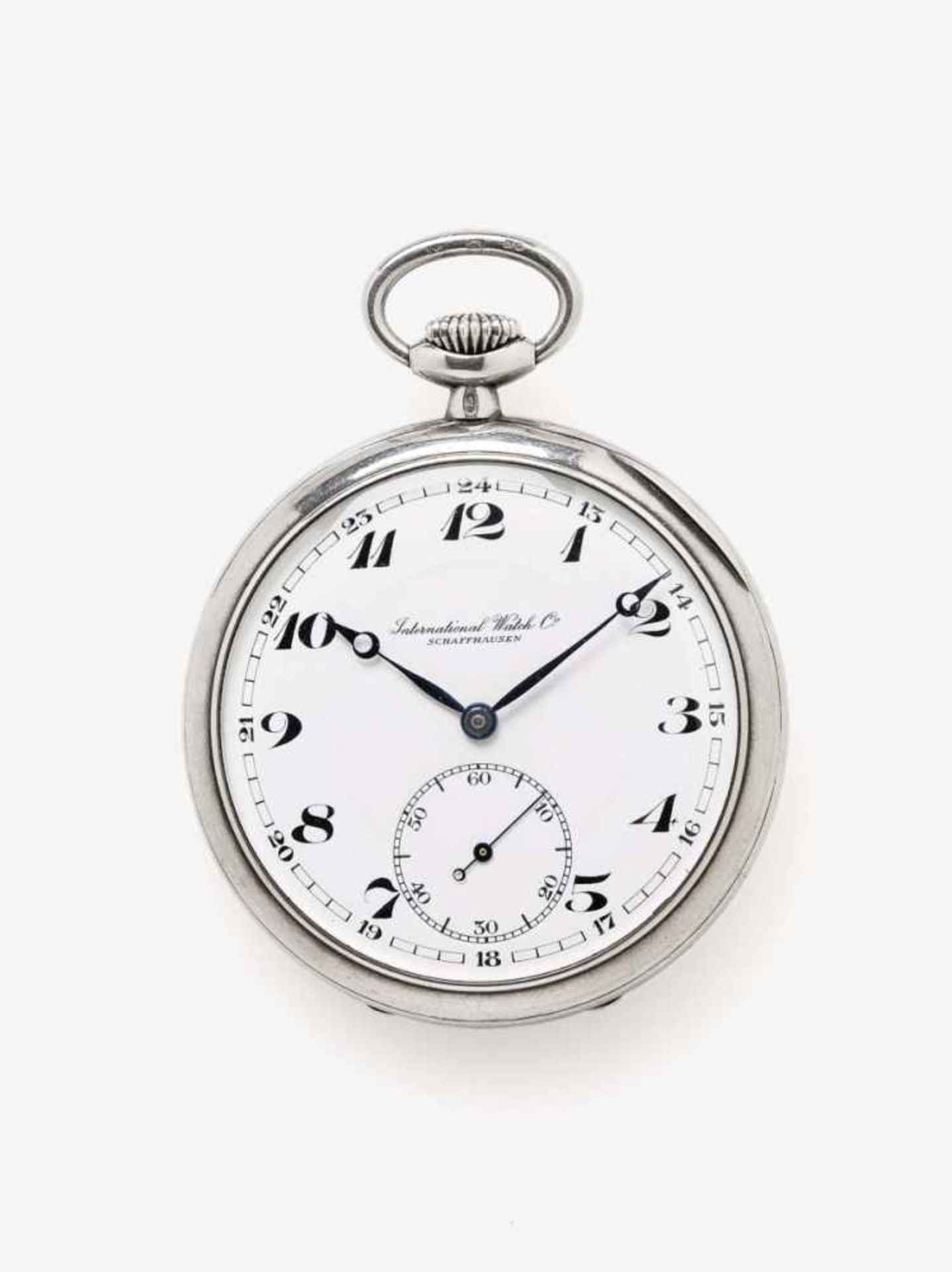 Taschenuhr Schweiz, Schaffhausen, um 1900, IWC Silber 925/-, gestempelt. Punzen. Weißes