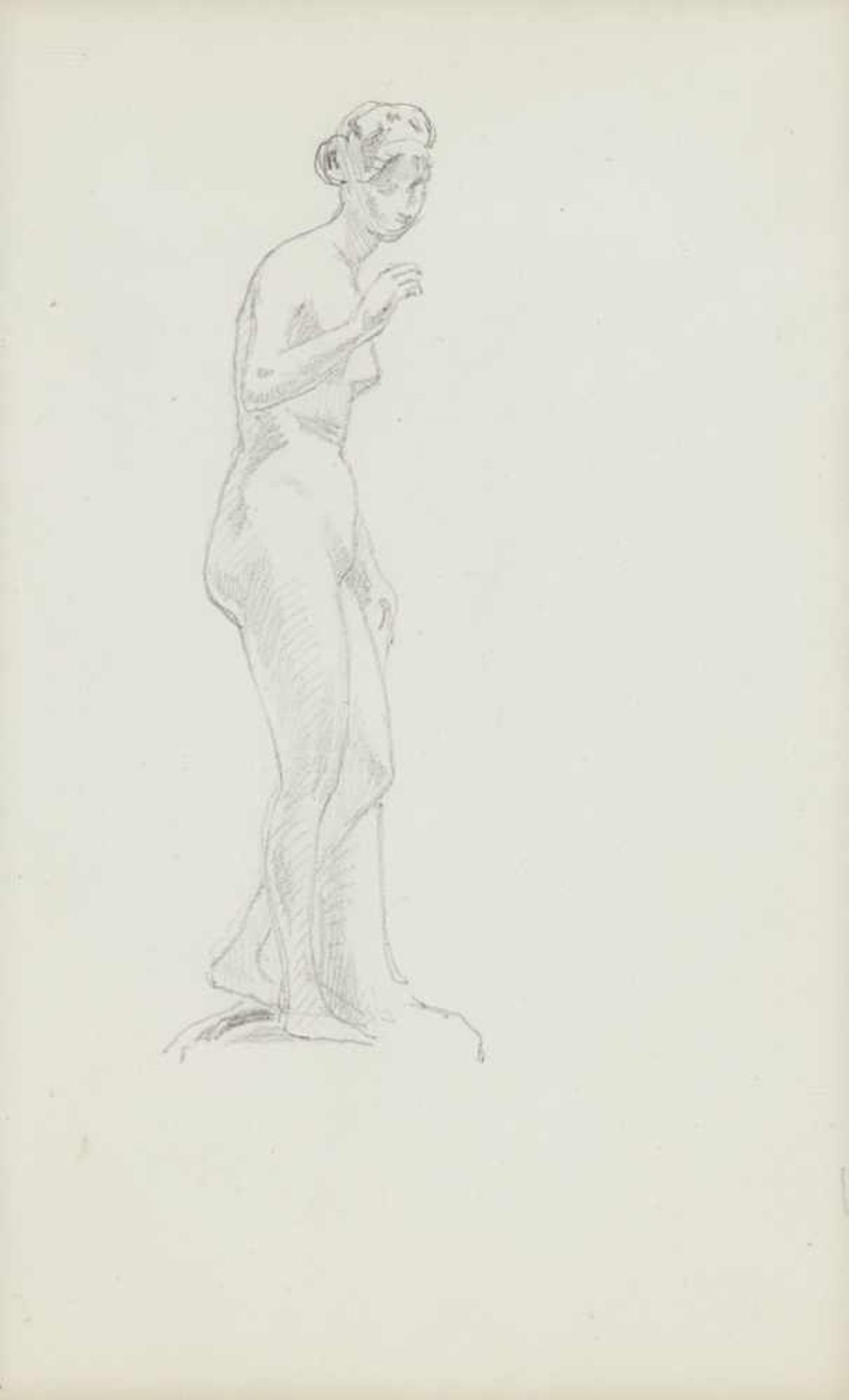 Spitzweg, Carl 1808 München - 1885 ebenda Stehende Venus Bleistiftzeichnung auf Velin. 16,4 x 9,9