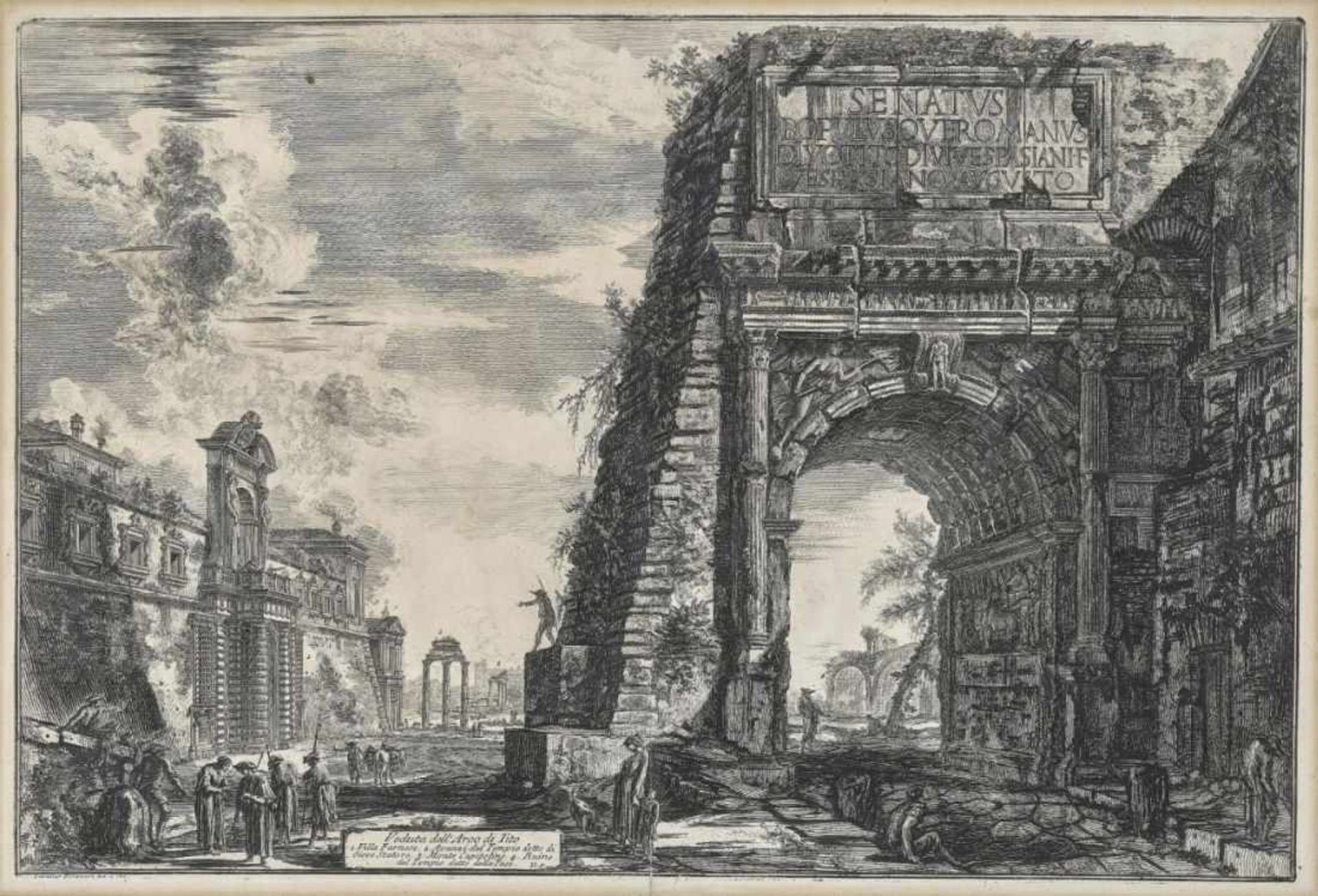 Piranesi, Giovanni Battista1720 Mogliano - 1778 RomVeduta dell'Arco di Tito - Vue des restes du
