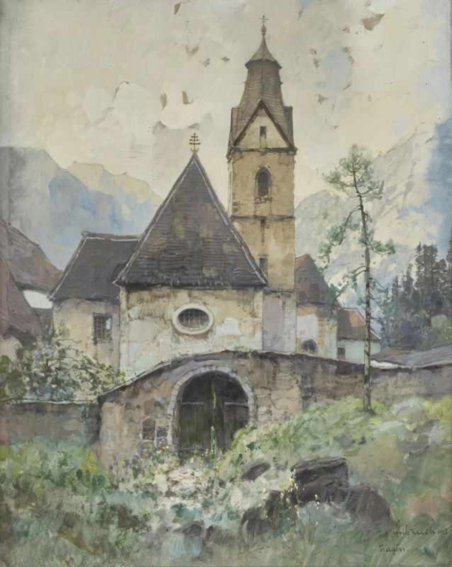 Lach, Fritz1868 Linz - 1933 WienSt. Magdalena in TragößR. u. signiert, 1922 datiert und