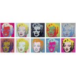 Warhol, Andy1928 Pittsburgh - 1987 New YorkMarilyn Monroe. 1967/2017 Folge von 10 Blatt