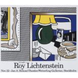 Lichtenstein, Roy1923 New York - 1997 ebendaAustellungsplakat "Two Paintings: Green Lamp". 1986