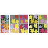 Warhol, Andy1928 Pittsburgh - 1987 New YorkFlowers. 1970/2011 Folge von 10 Blatt Farbserigraphien