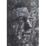 Noss, Dieter1948 Hamburg - lebt in München und auf LanzarotePorträt Alberto Giacometti. 2017 Acryl