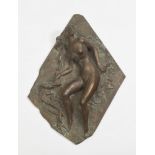 Rauch, Ernst Andreas1901 Teisendorf - 1990 MünchenLiegender Frauenakt mit Tuch. 1966Bronzerelief mit