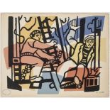 Léger, Fernand1881 Argentan - 1955 Gif-sur-YvetteLes Constructeurs. 1955 Farblithographie auf