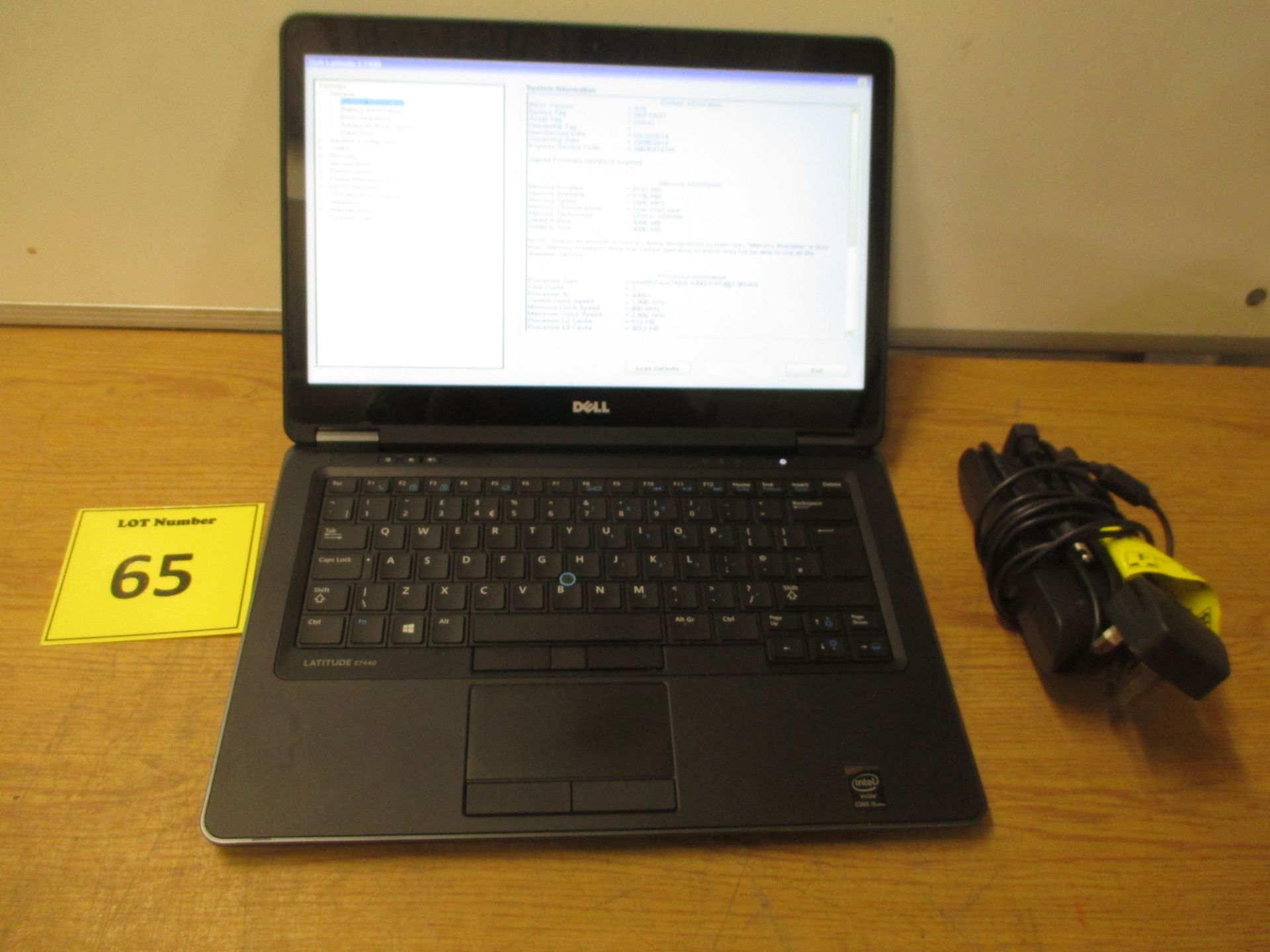 DELL LATITUDE E7440 LAPTOP. CORE i5 1.9GHZ PROCESSOR, 8GB RAM, 128GB SOLID STATE HDD. WITH PSU &