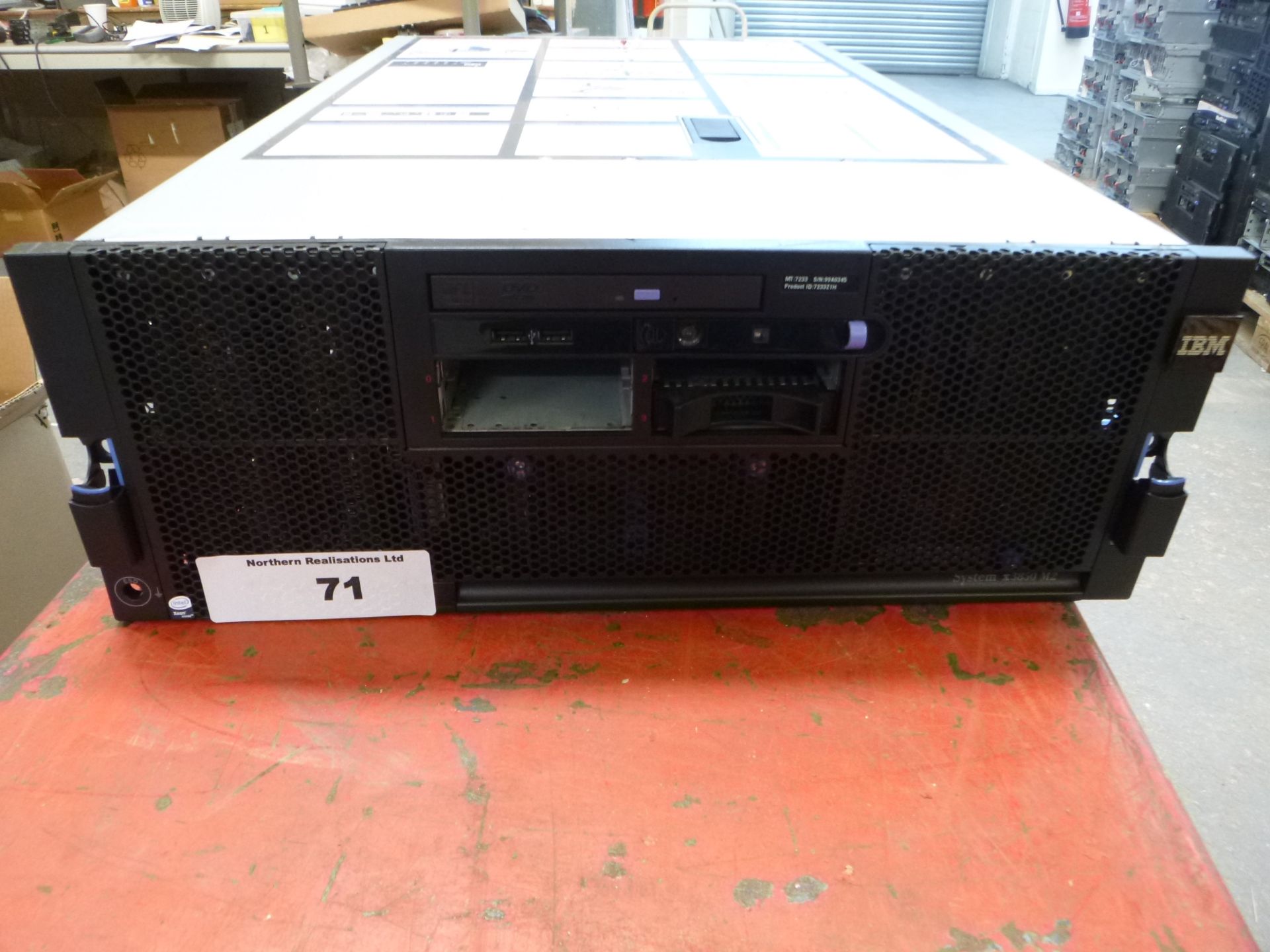 IBM SYSTEM X 3850 M2 4U RACKMOUNT FILESERVER. 4 X SIX CORE 2.4GHZGHZ PROCESSORS (E7450), 64GB RAM,