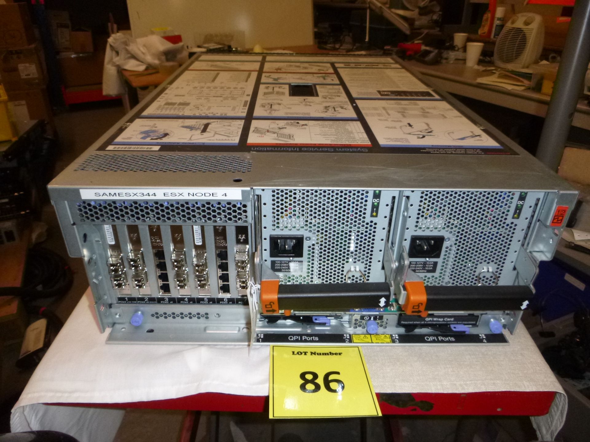 IBM SYSTEM x3850 X5 4U RACKMOUNT FILE SERVER. 4 X SIX CORE 1.87GHZ PROCESSORS (E7-4807), 256GB RAM, - Image 2 of 2