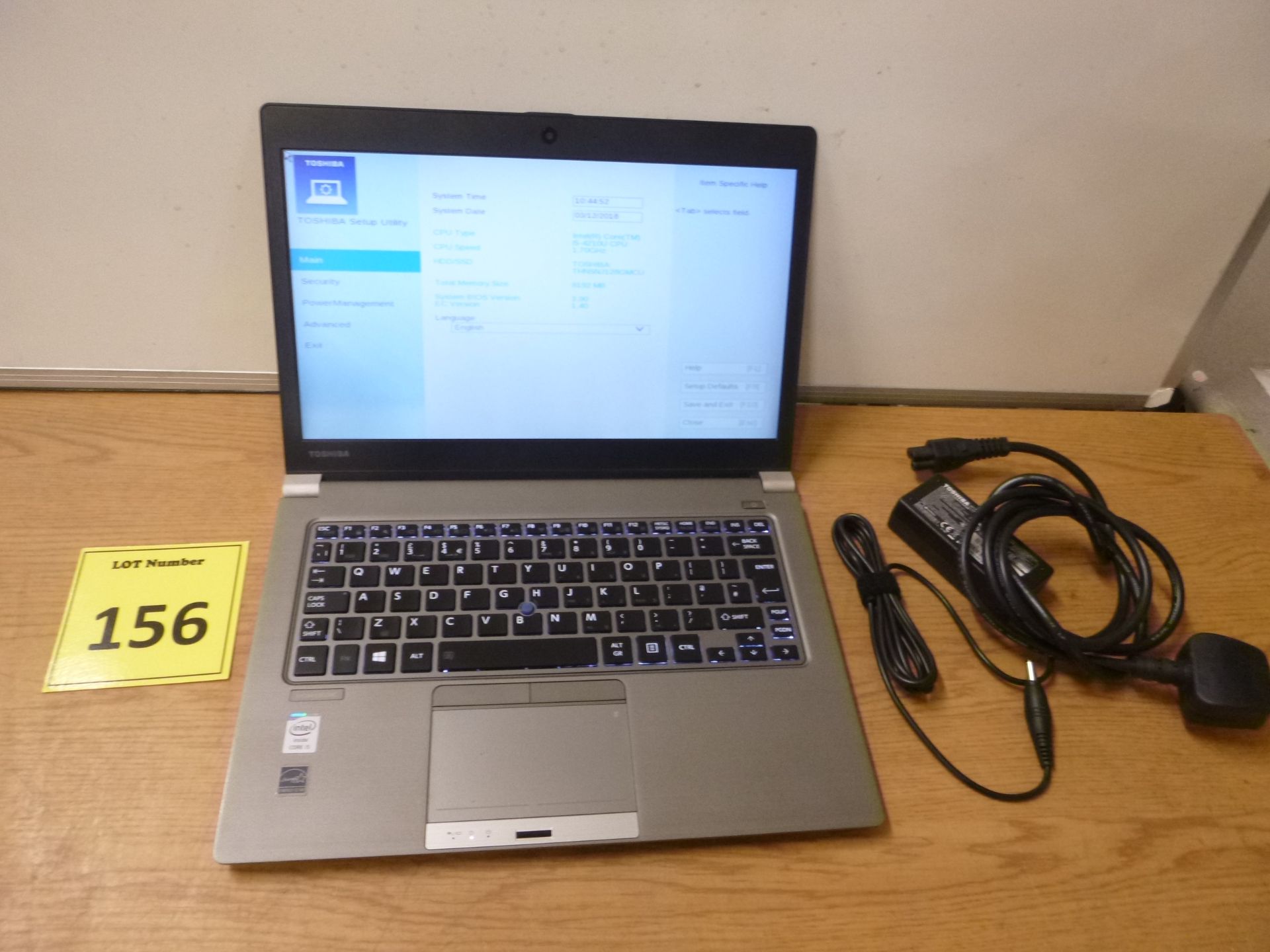 TOSHIBA PORTEGE Z30 LAPTOP. CORE i5 1.7GHZ PROCESSOR, 8GB RAM, 128GB SOLID STATE HDD. WITH PSU &