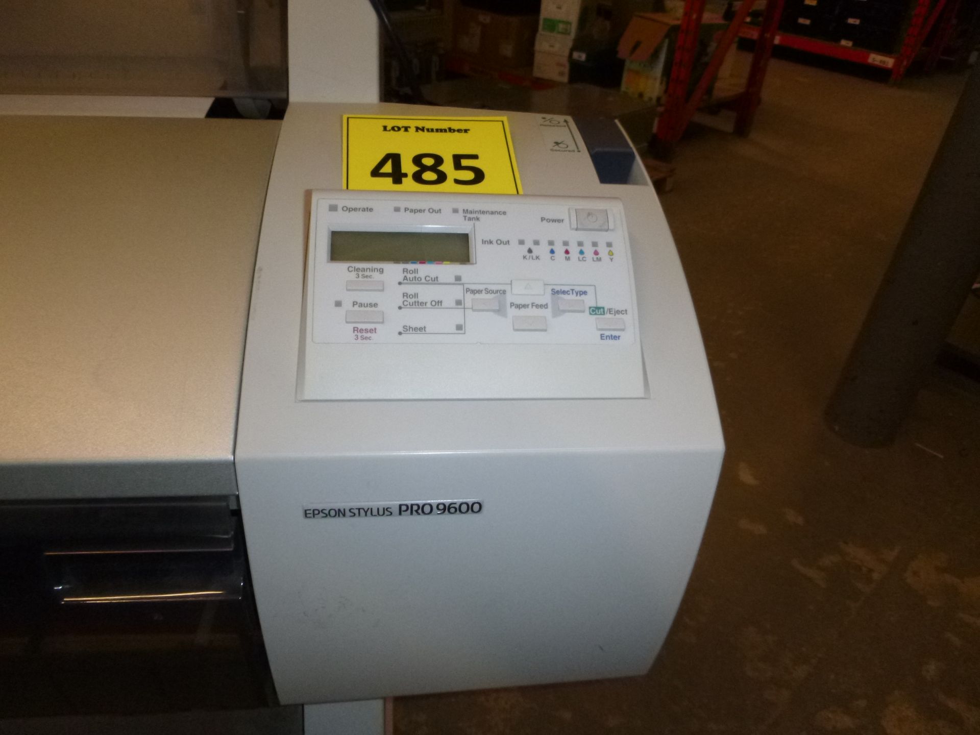 Epson Stylus Pro 9600 Large-Format InkJet Printer. With test print. See photo. SEE ALSO LOT 501 to - Image 3 of 5