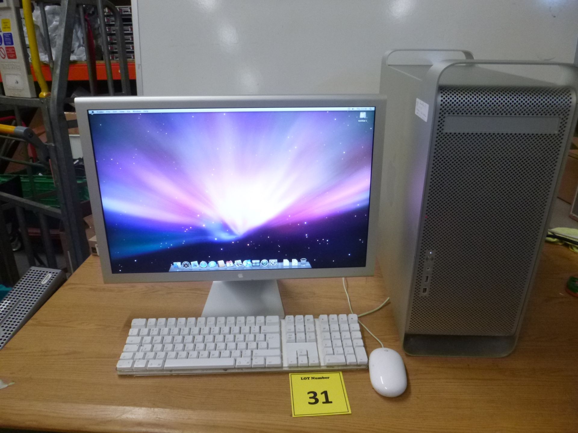 APPLE POWERMAC G5 TOWER, PPC-DC 2.3GHZ PROCESSOR, 8GB RAM, 320GB HDD, MAC OSX 10.5.6 WITH 23"