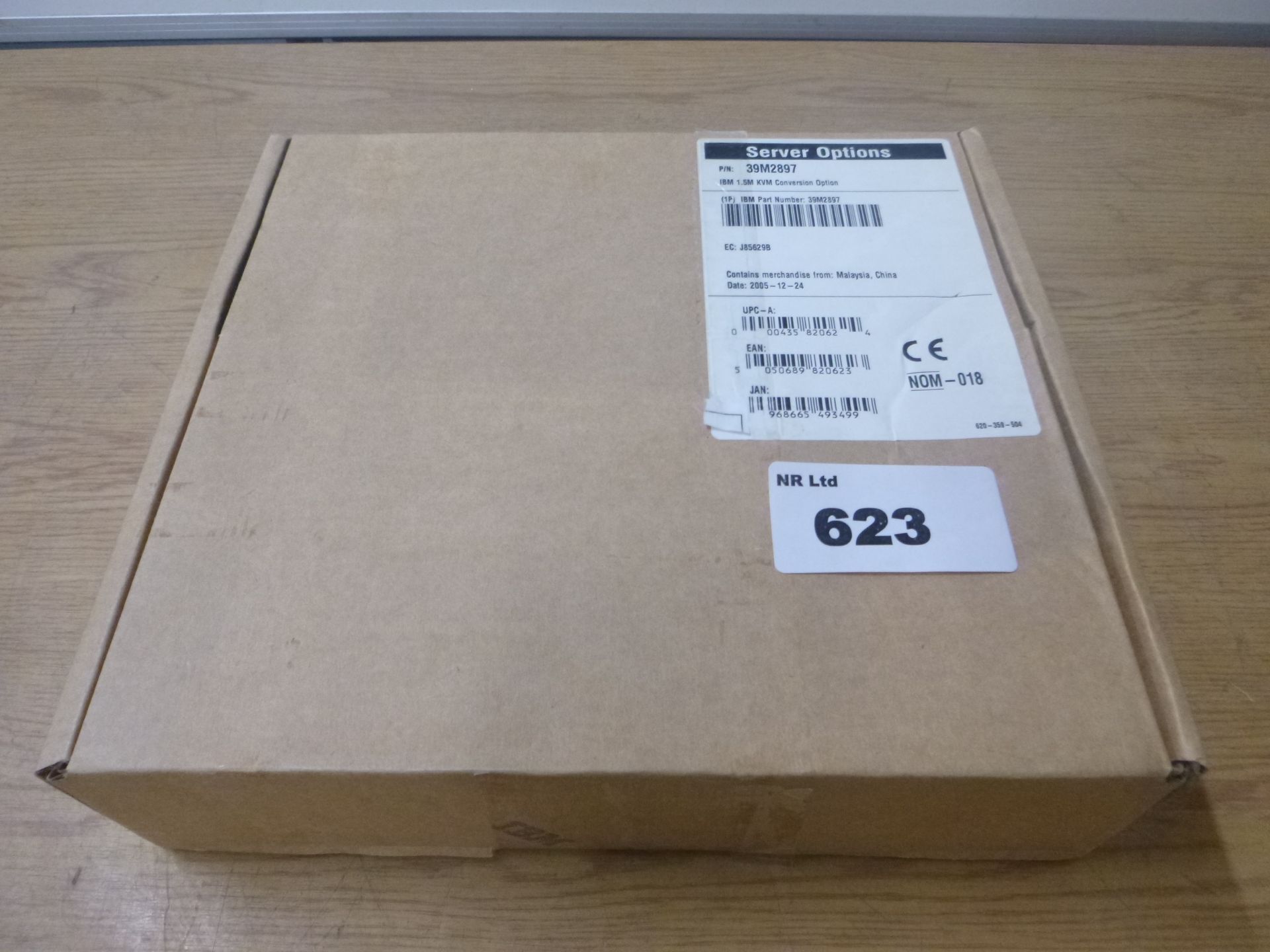 IBM 1.5M KVM CONVERSION OPTION. 39M2897. BOXED, NOT SEALED. CONTAINS 4X 1.5M KVM CONVERSION CASTER