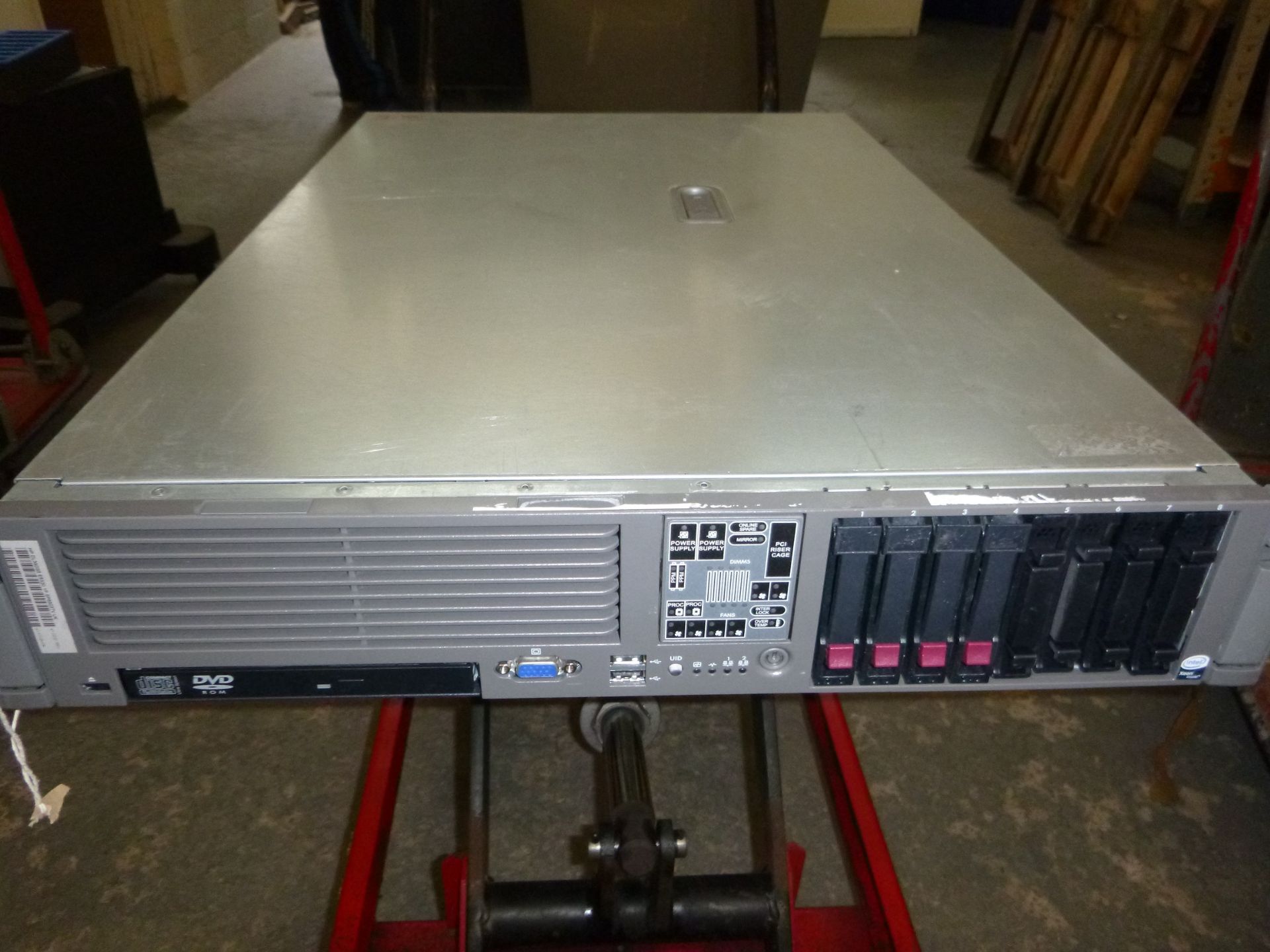 HP PROLIANT DL380 G5 2U RACKMOUNT FILE SERVER. 2 X XEON QUAD CORE1.86GHZ PROCESSORS. 32GB RAM, 4 X