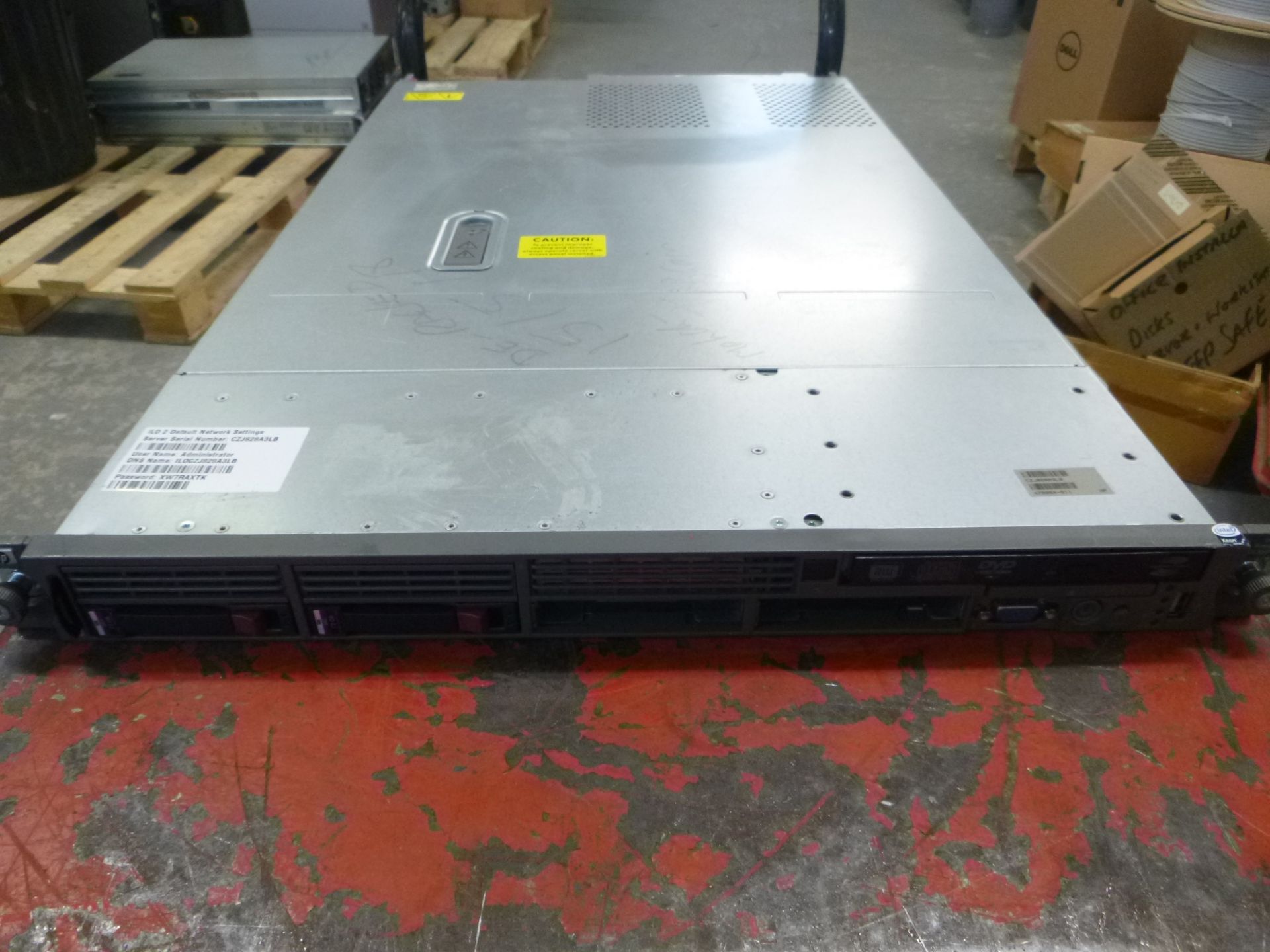 HP PROLIANT DL360 G5 1U RACKMOUNT FILESERVER. 1 X QUAD CORE (E5420) 2.50GHZ PROCESSOR. 4GB RAM, 2