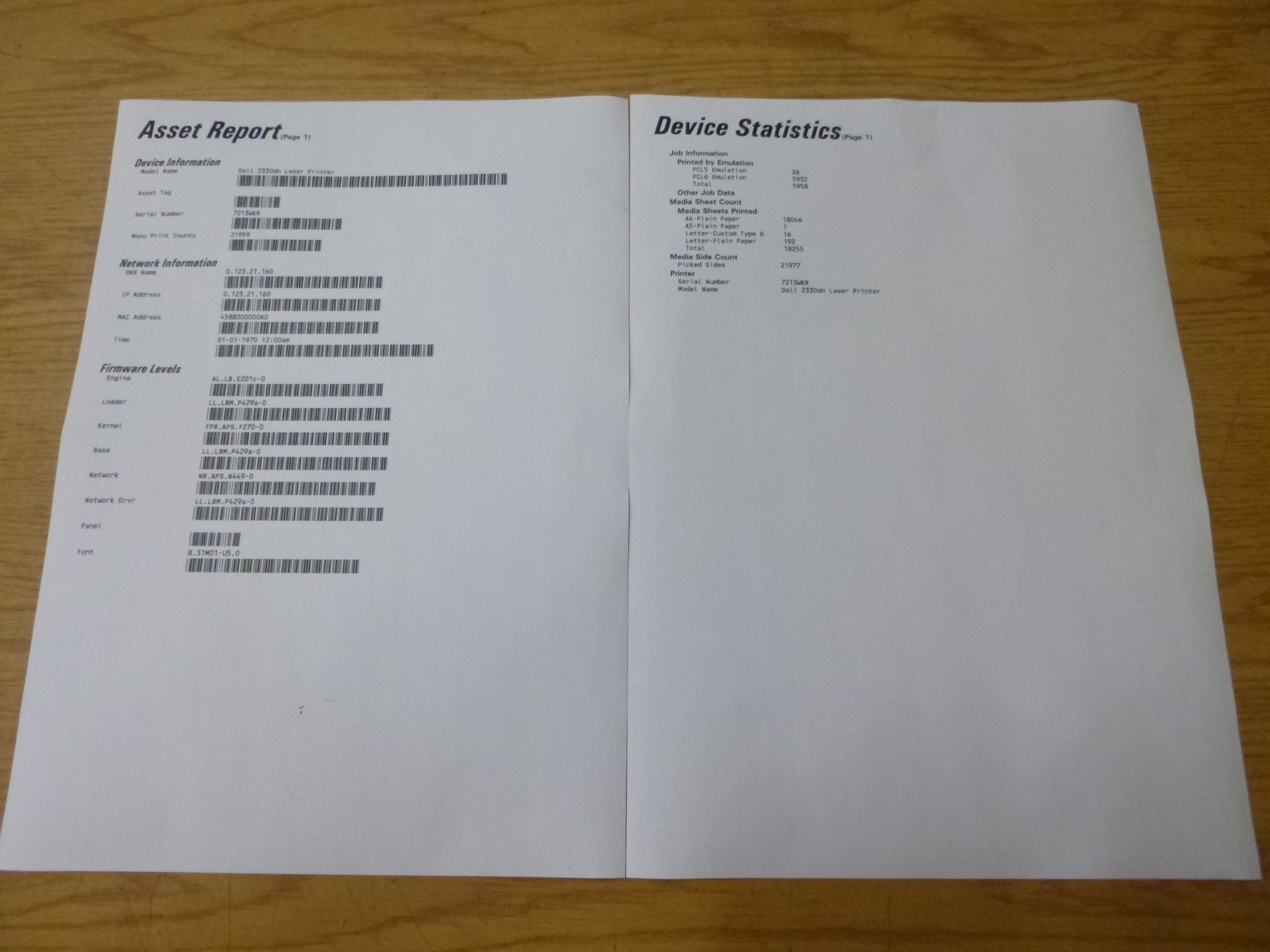 Dell 2330DN A4 USB ETHERNET DUPLEX DESKTOP MONO LASER PRINTER. WITH EXTRA TRAY & TESTPRINT. - Image 2 of 2