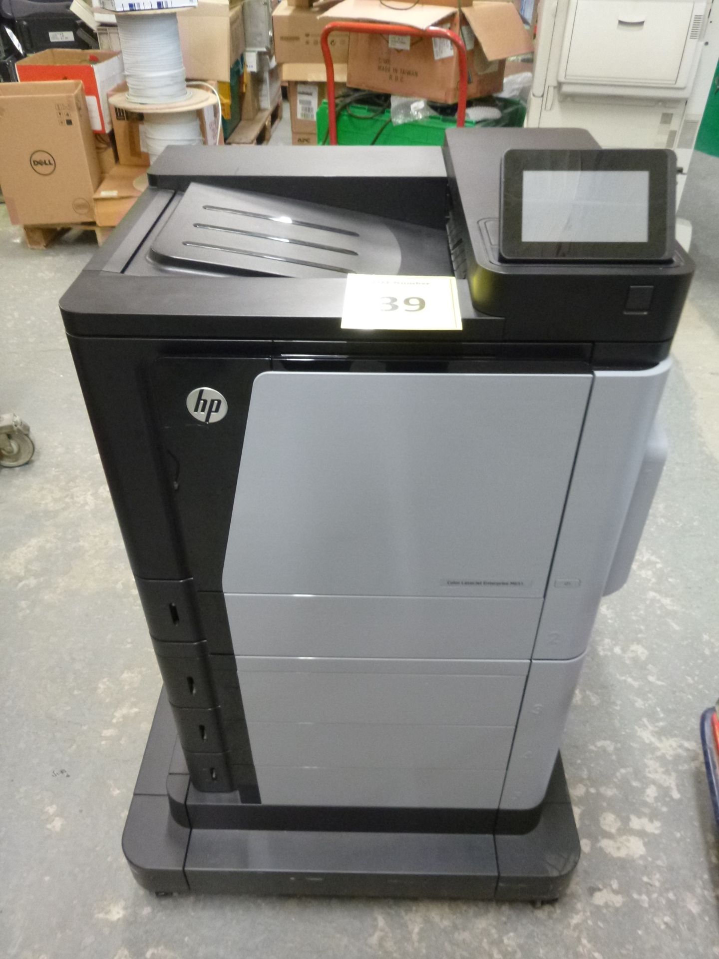 HP COLOR LASERJET ENTERPRISE M651 COLOUR LASER PRINTER. WITH TEST PRINT. NOTE AFTER PRINTING TEST