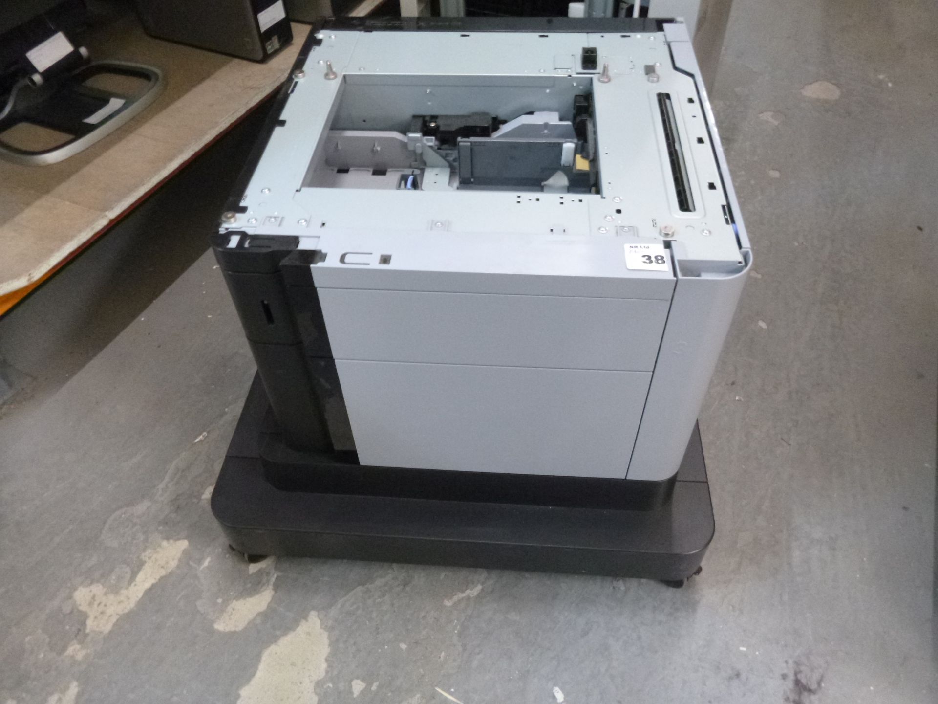 2 X BASES ON WHEELS WITH EXTRA TRAY POSSIBLY FOR HP COLOR LASERJET ENTERPRISE M651 COLOUR LASER PRIN - Image 2 of 2