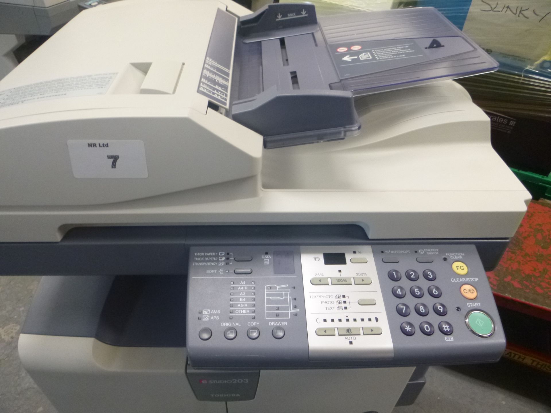 TOSHIBA E-STUDIO 203 PRINTER COPIER WITH TEST COPY & CD'S - Image 2 of 3