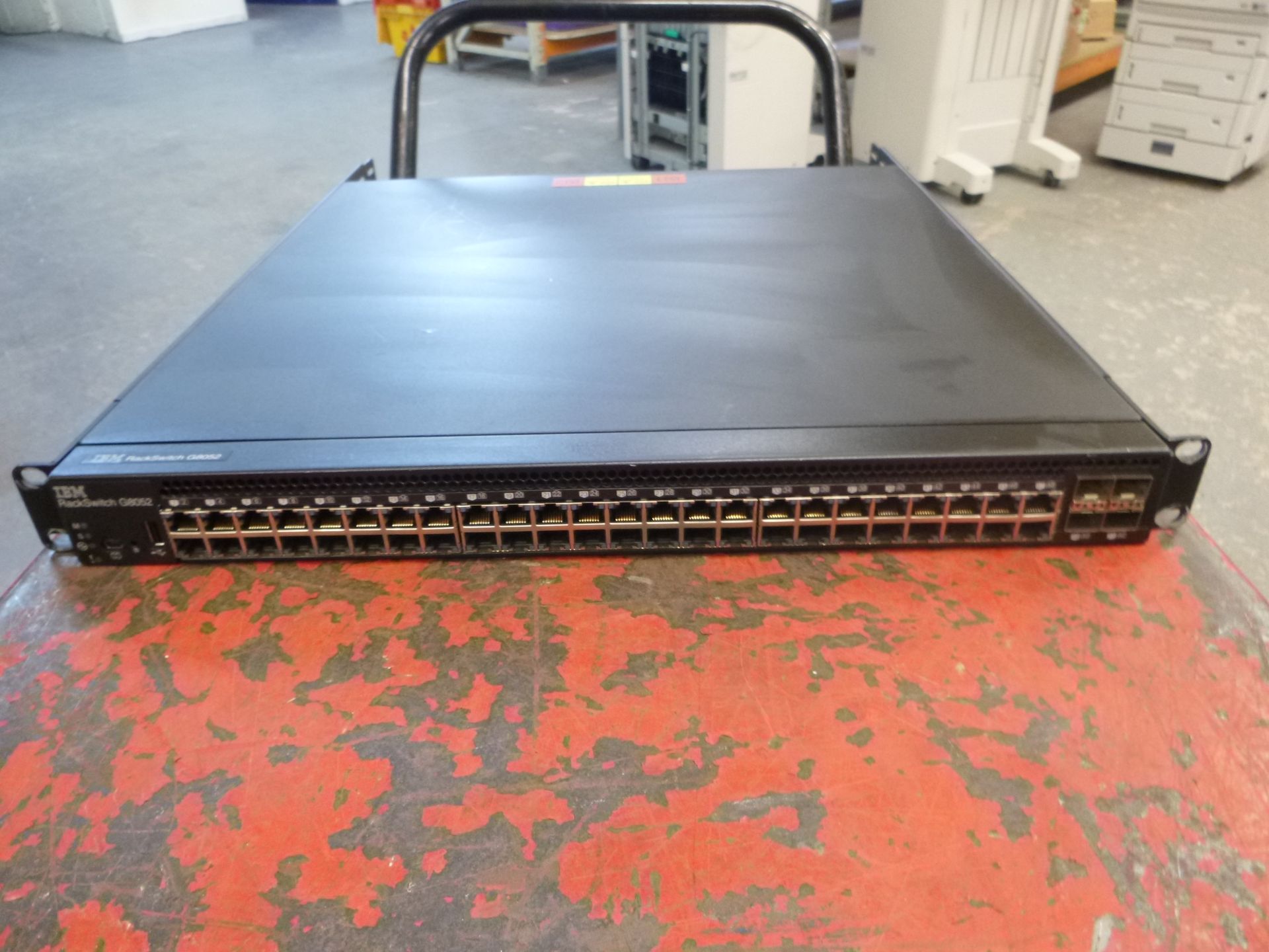 IBM RackSwitch G8052 48-Port Network Switch.