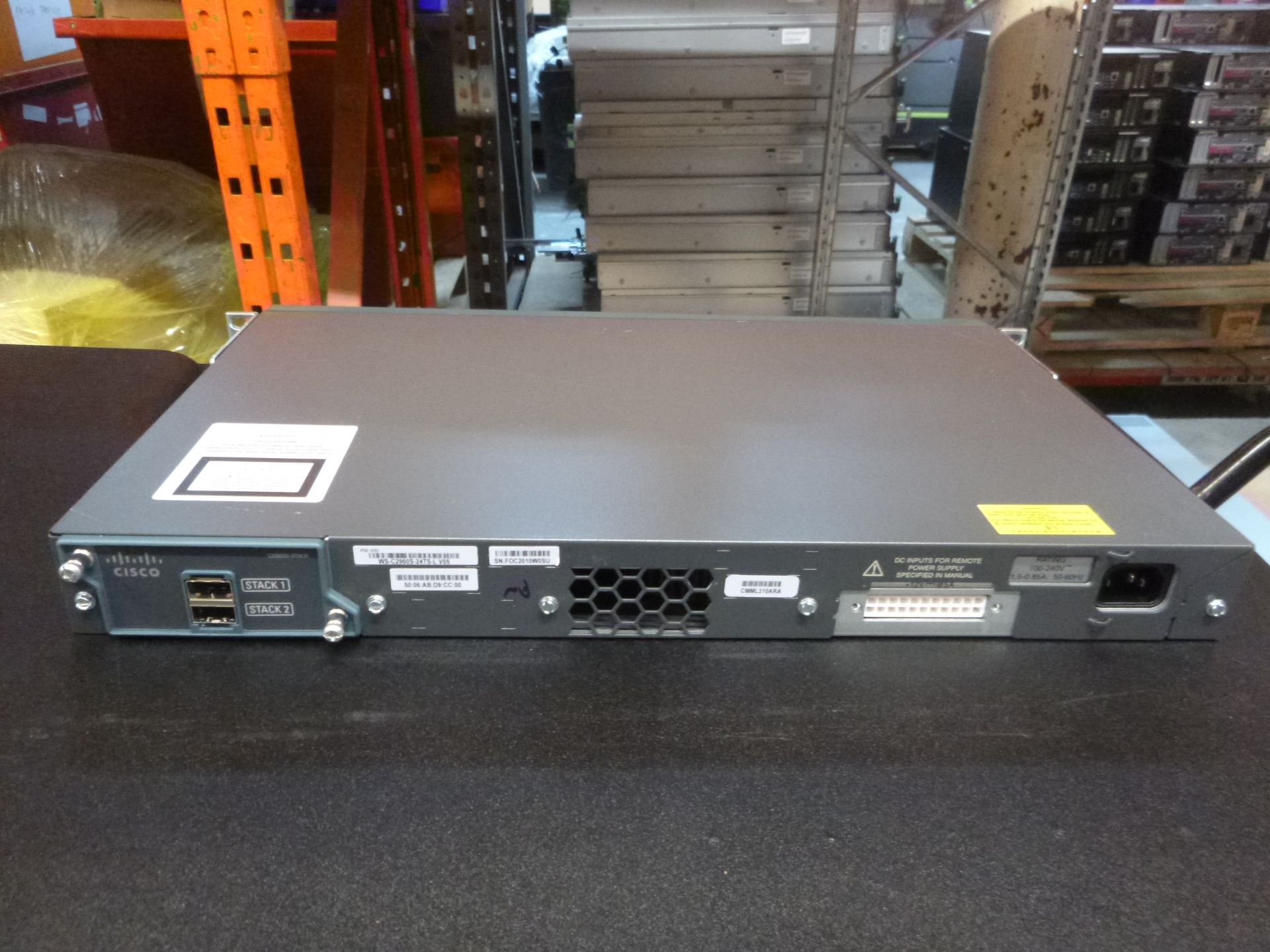 CISCO CATALYST 2960 S SERIES 24 PORT NETWORK SWITCH. MODEL WS-C2960S-24TS-L V05. COMPLETE WITH - Image 3 of 3