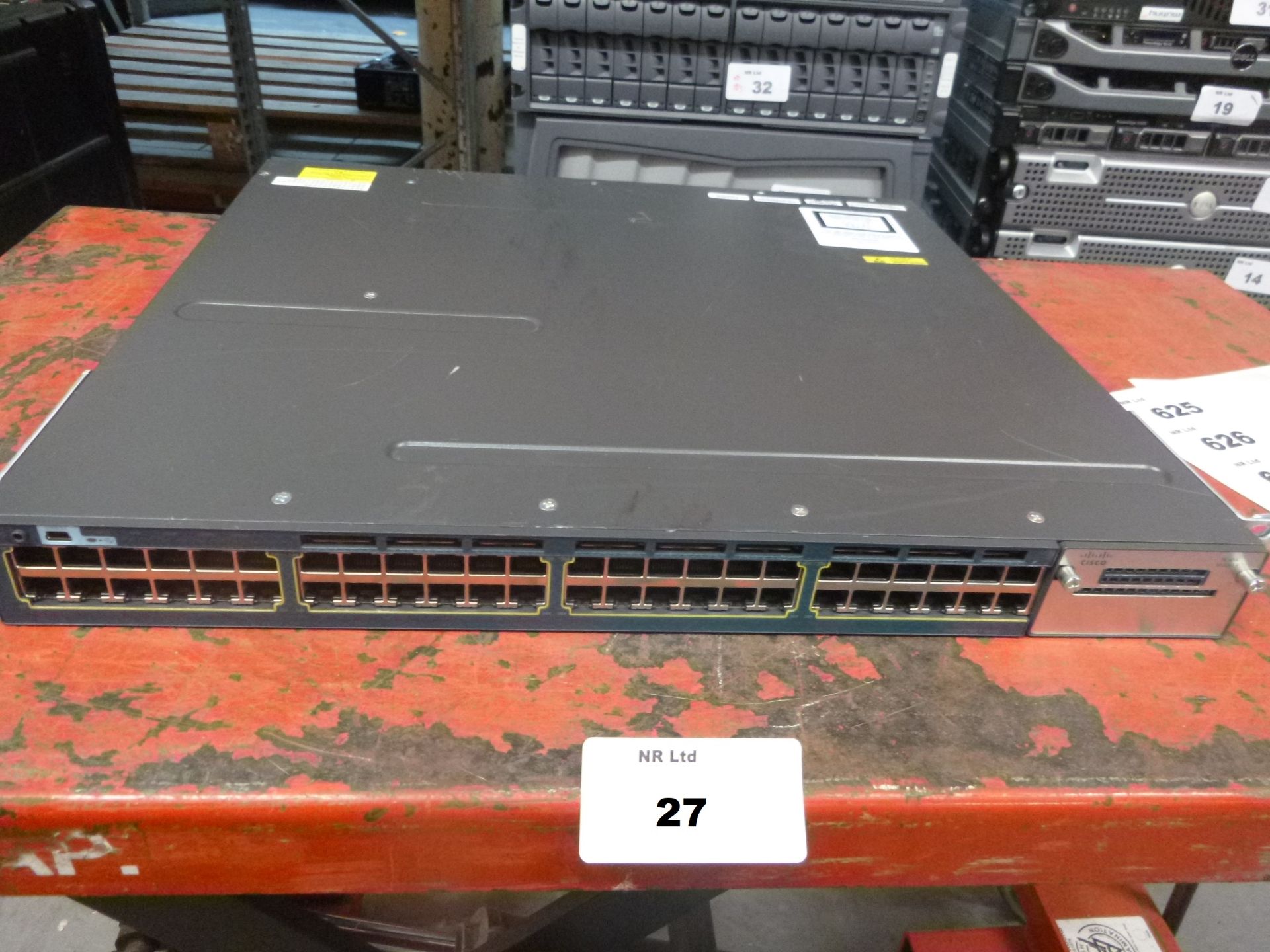 CISCO CATALYST 3560-X SERIES 48 PORT NETWORK SWITCH. MODEL WS-C3560X-48T-L V04