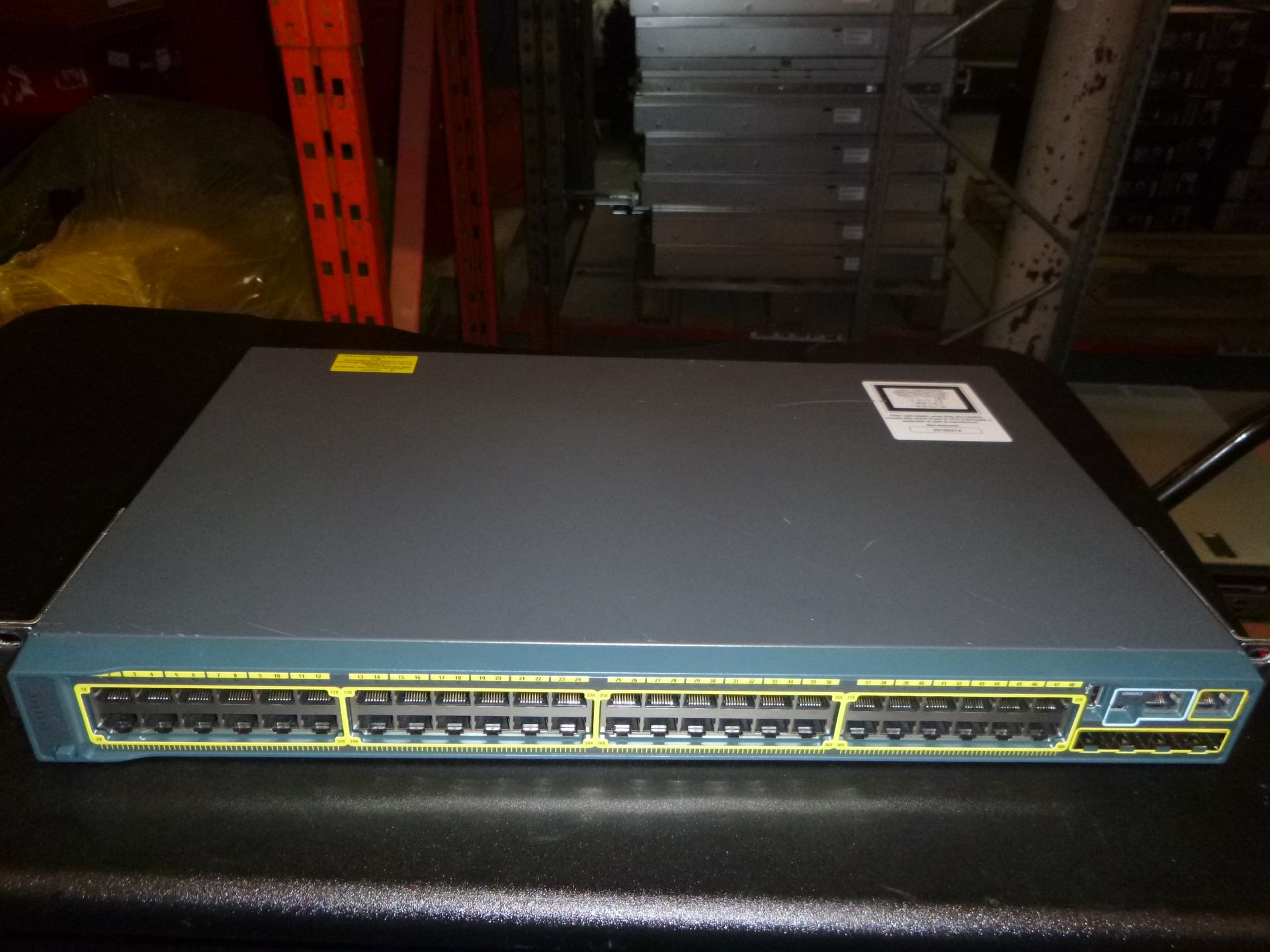 CISCO CATALYST 2960 S SERIES 48 PORT NETWORK SWITCH. MODEL WS-C2960S-48TS-L V05. COMPLETE WITH