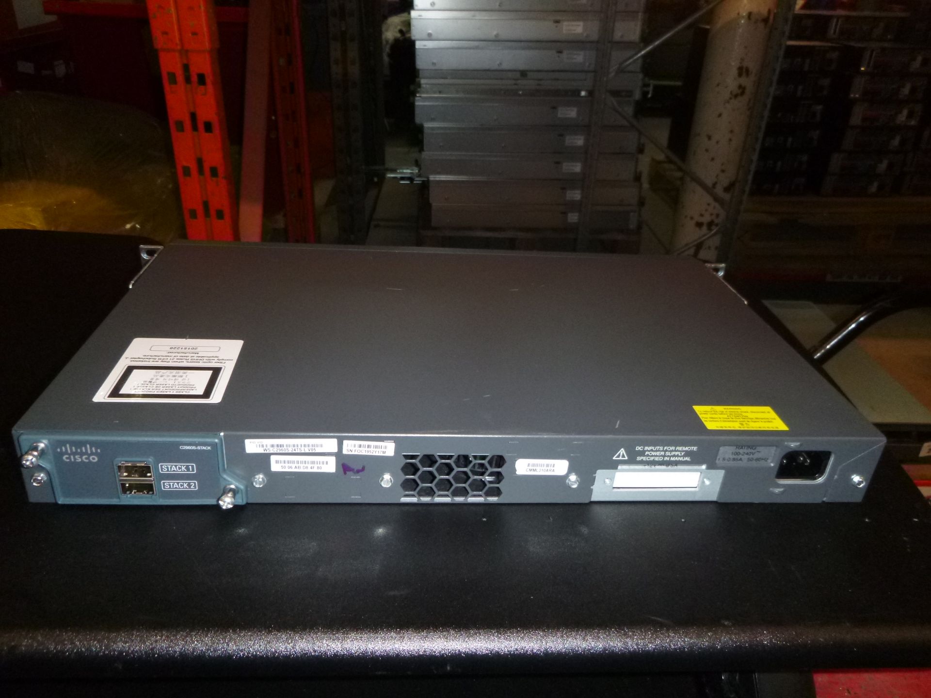 CISCO CATALYST 2960 S SERIES 24 PORT NETWORK SWITCH. MODEL WS-C2960S-24TS-L V05. COMPLETE WITH - Image 3 of 3