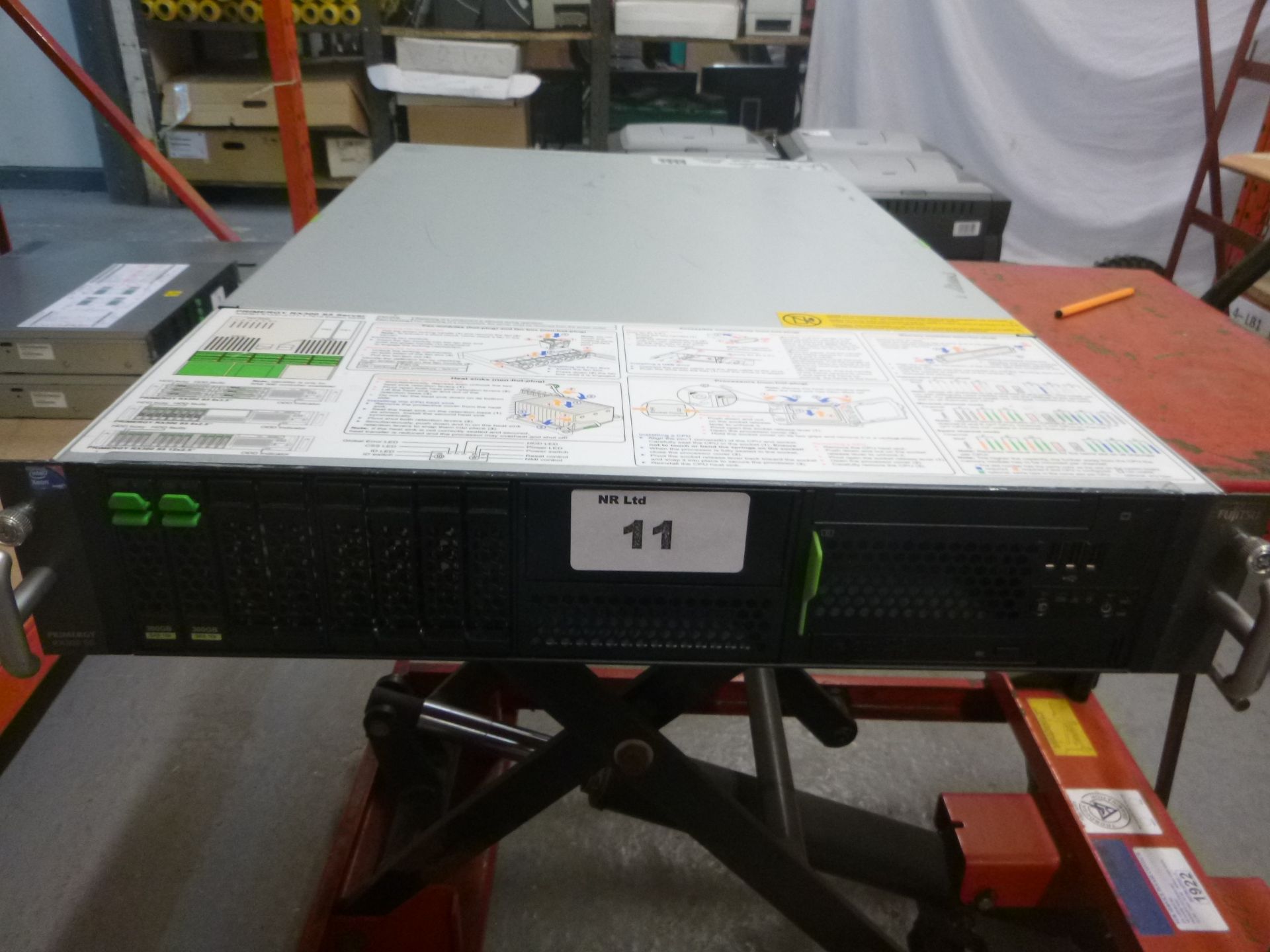 FUJITSU PRIMERGY RX300 S5 2U RACKMOUNT FILE SERVER. 2 X XEON 2.13GHZ QUAD CORE PROCESSORS (L5506),