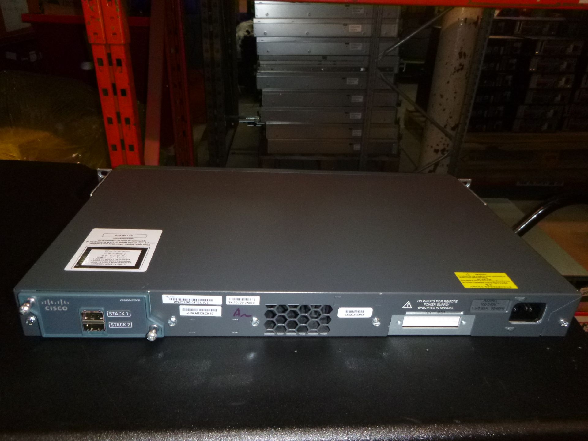 CISCO CATALYST 2960 S SERIES 24 PORT NETWORK SWITCH. MODEL WS-C2960S-24TS-L V05. COMPLETE WITH - Image 3 of 3