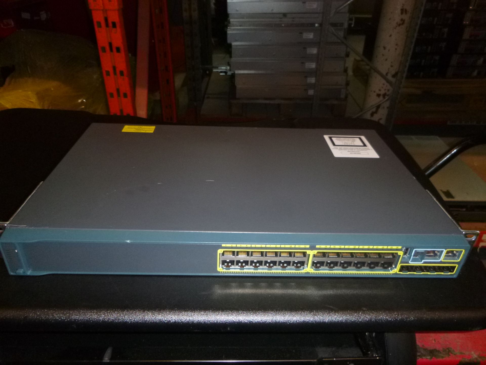 CISCO CATALYST 2960 S SERIES 24 PORT NETWORK SWITCH. MODEL WS-C2960S-24TS-L V05. COMPLETE WITH