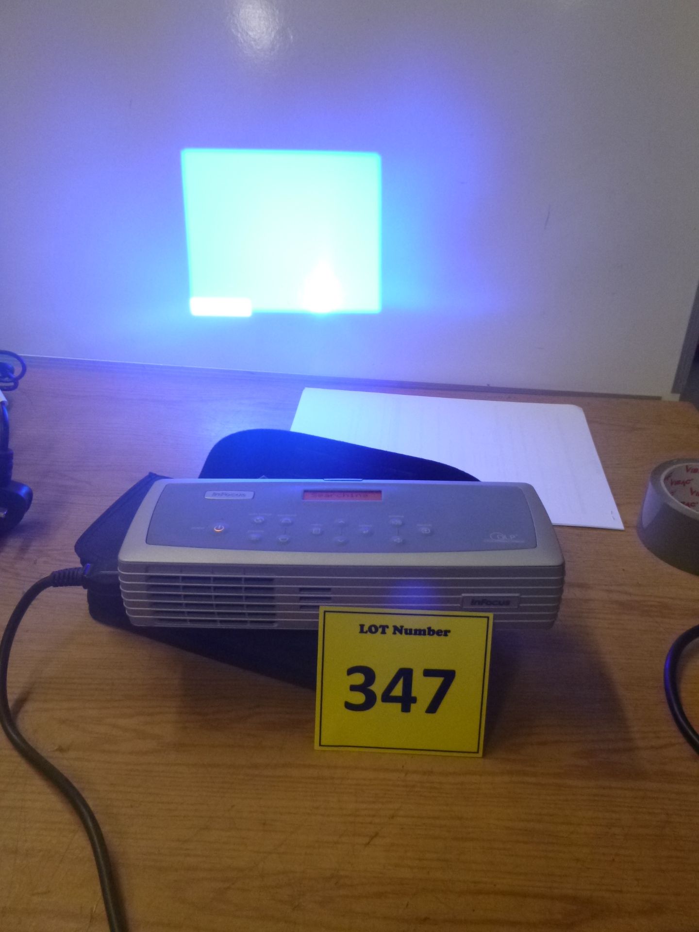 INFOCUS LP120 PROJECTOR. WITH CARRY CASE.