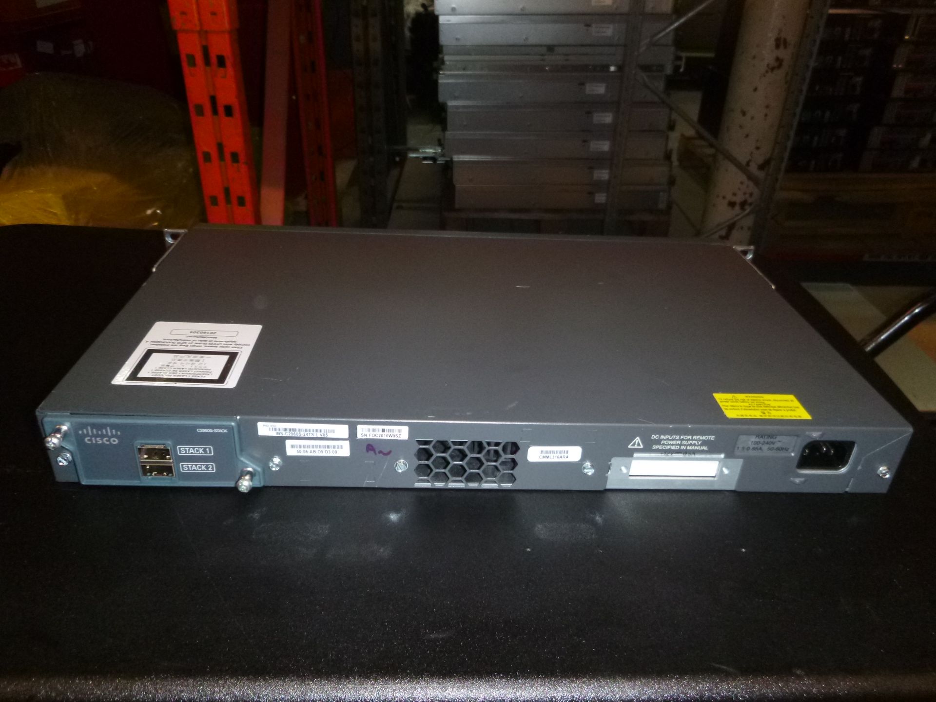 CISCO CATALYST 2960 S SERIES 24 PORT NETWORK SWITCH. MODEL WS-C2960S-24TS-L V05. COMPLETE WITH - Image 3 of 3