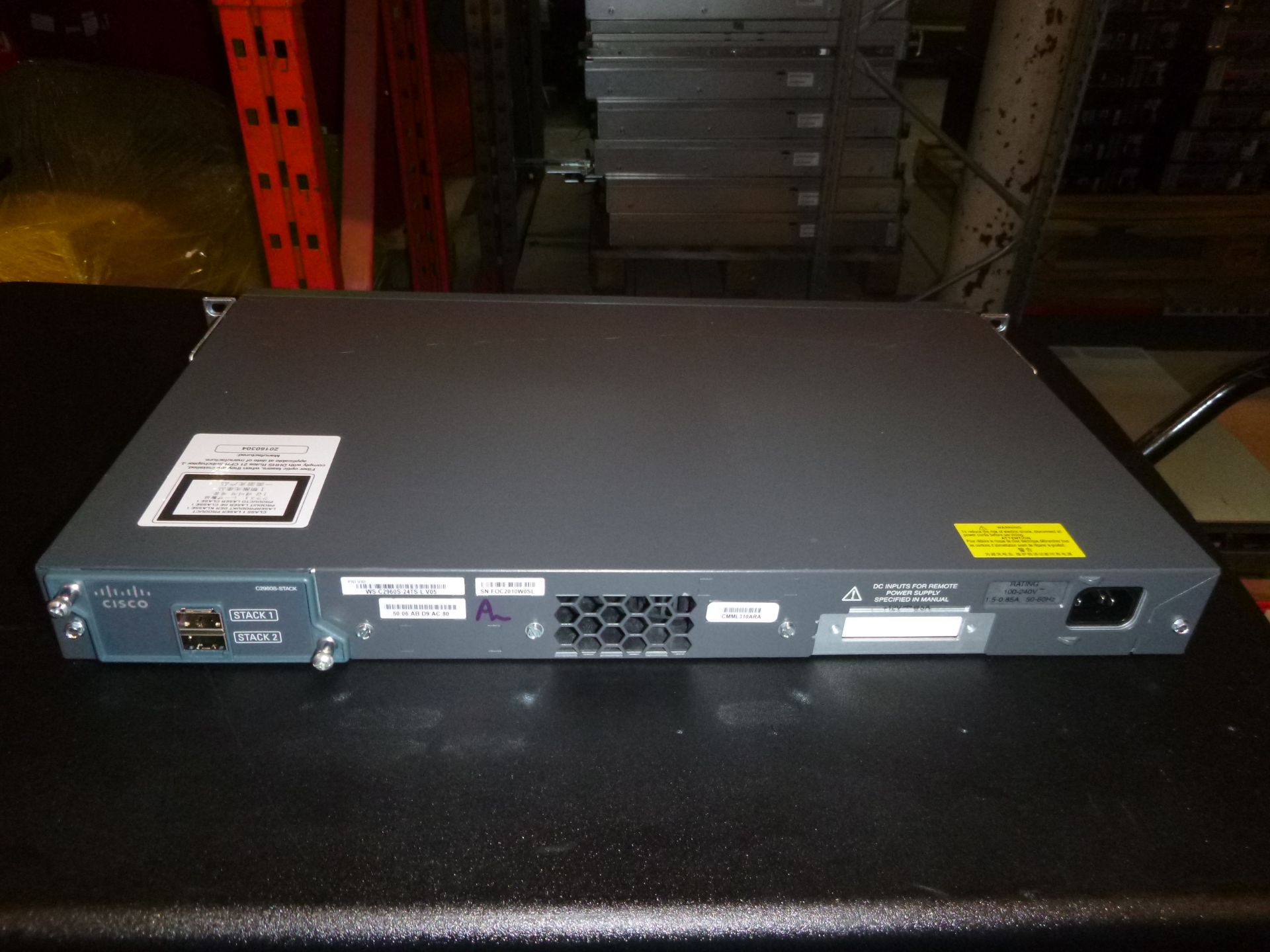 CISCO CATALYST 2960 S SERIES 24 PORT NETWORK SWITCH. MODEL WS-C2960S-24TS-L V05. COMPLETE WITH - Image 3 of 3