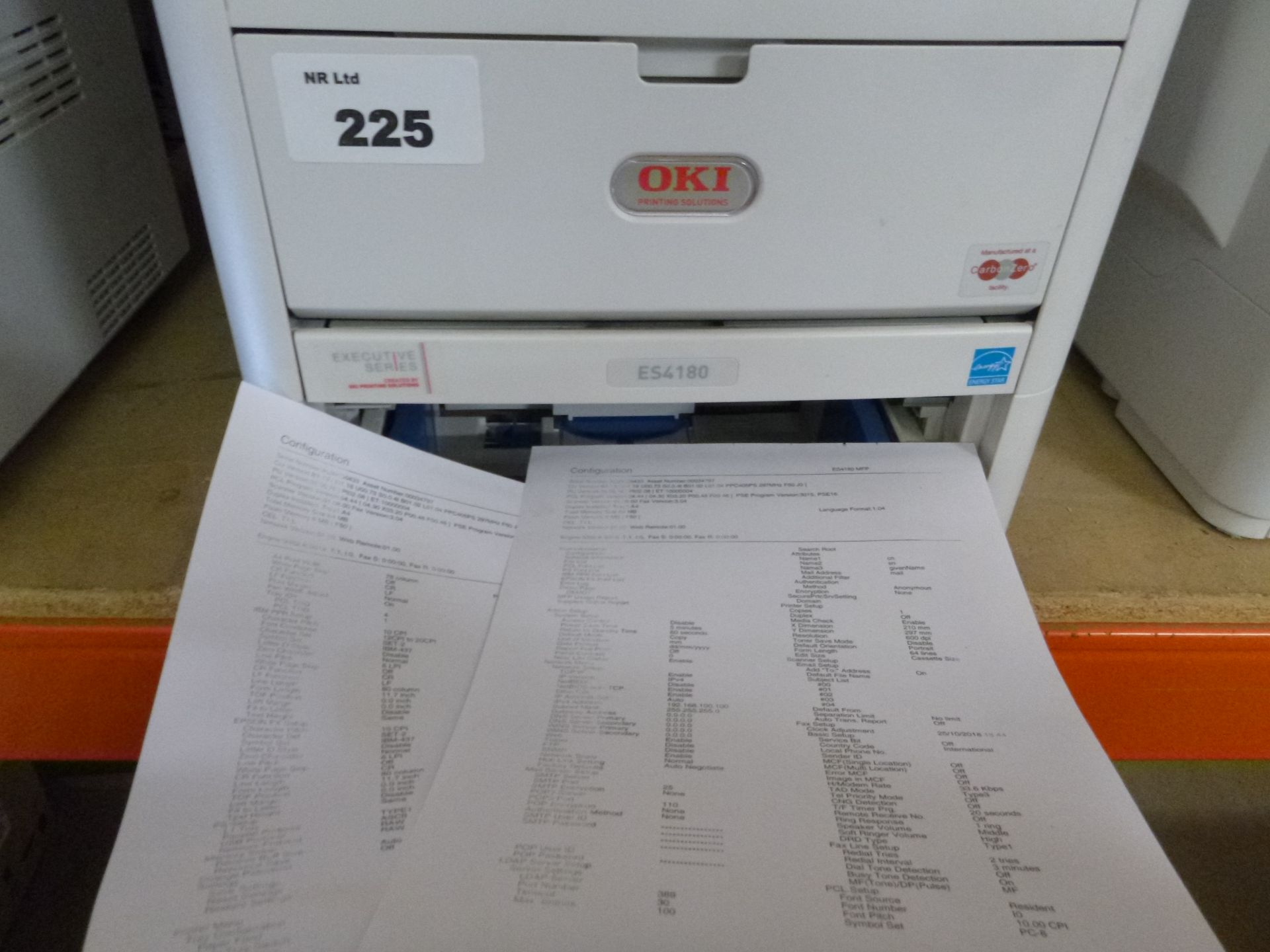 OKI ES4180mfp NETWORK Laser printer with test print - Bild 2 aus 2