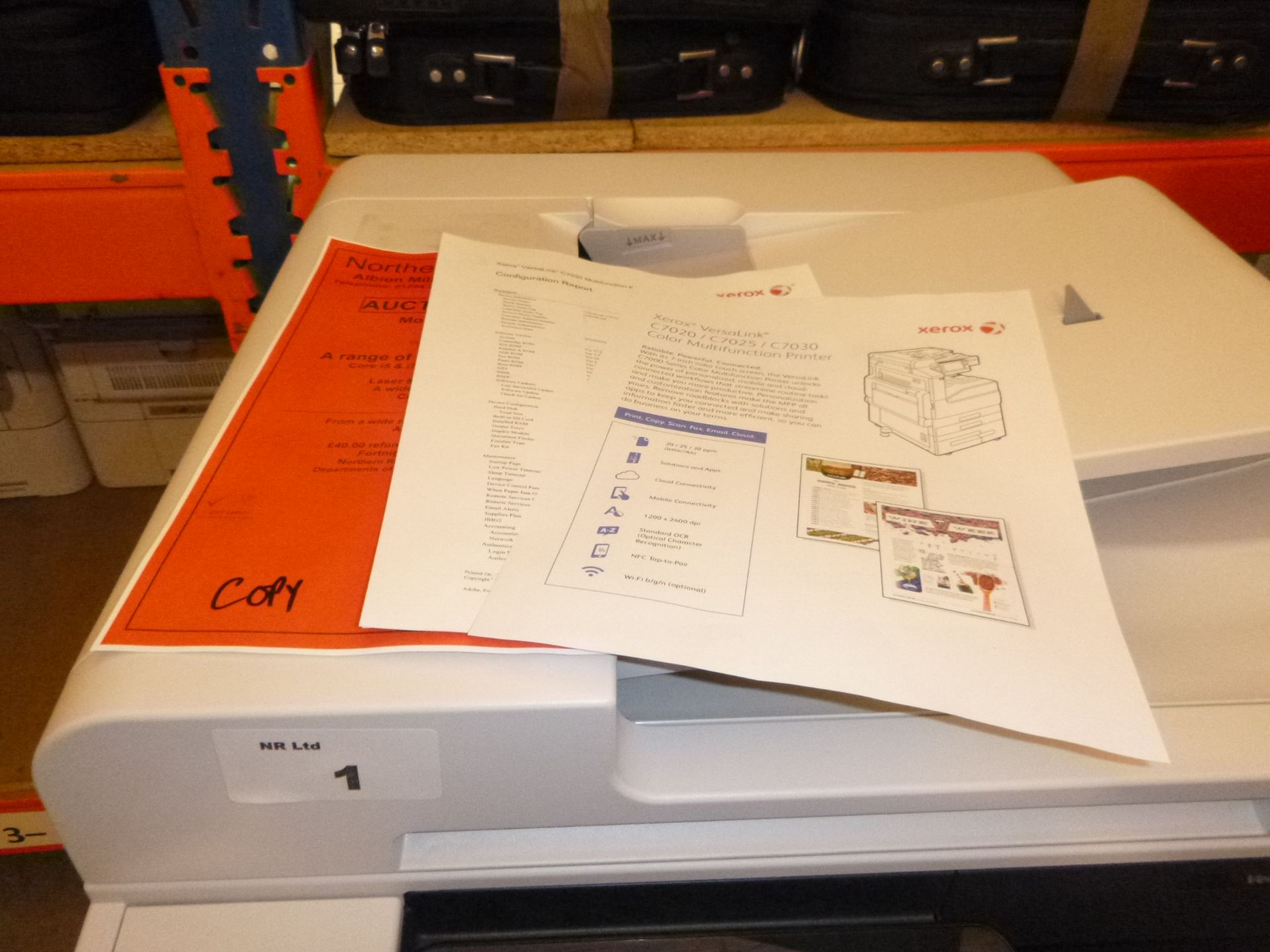 XEROX VERSALINK C7030 MULTIFUNCTION PRINTER ON WHEELS . WITH TEST PRINT - Image 2 of 2