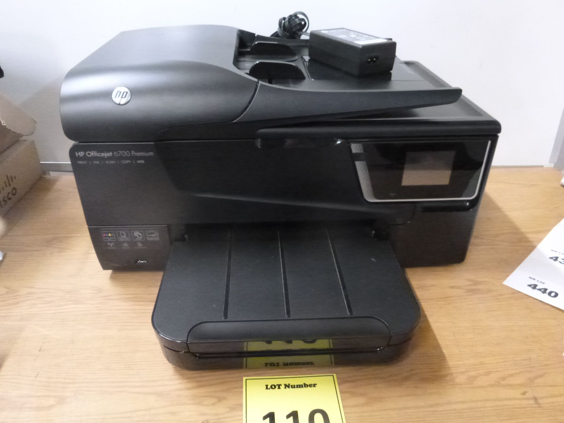 HP OFFICEJET 6700 PREMIUM COLOUR MULTIFUNCTION PRINTER, PRINT/FAX/SCAN/COPY/WEB. WITH PSU AND TEST