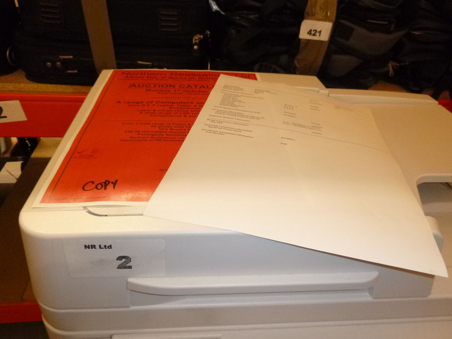 OKI ES7470 MULTIFUNCTION PRINTER ON WHEELS . WITH TEST PRINT - Image 2 of 2